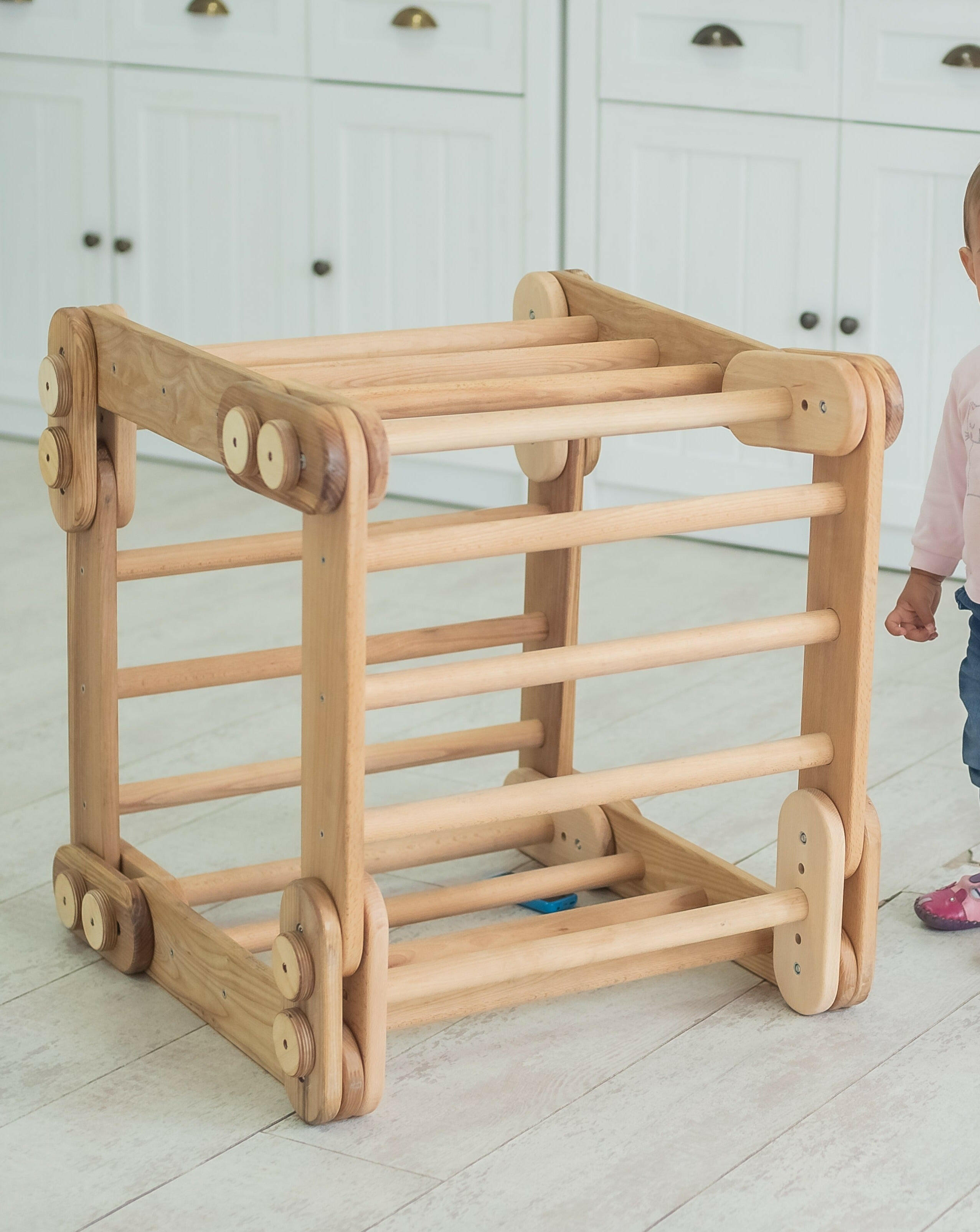 Snake Ladder – Montessori Climber for Kids 1-7 y.o. – Beige Single Ladders Goodevas