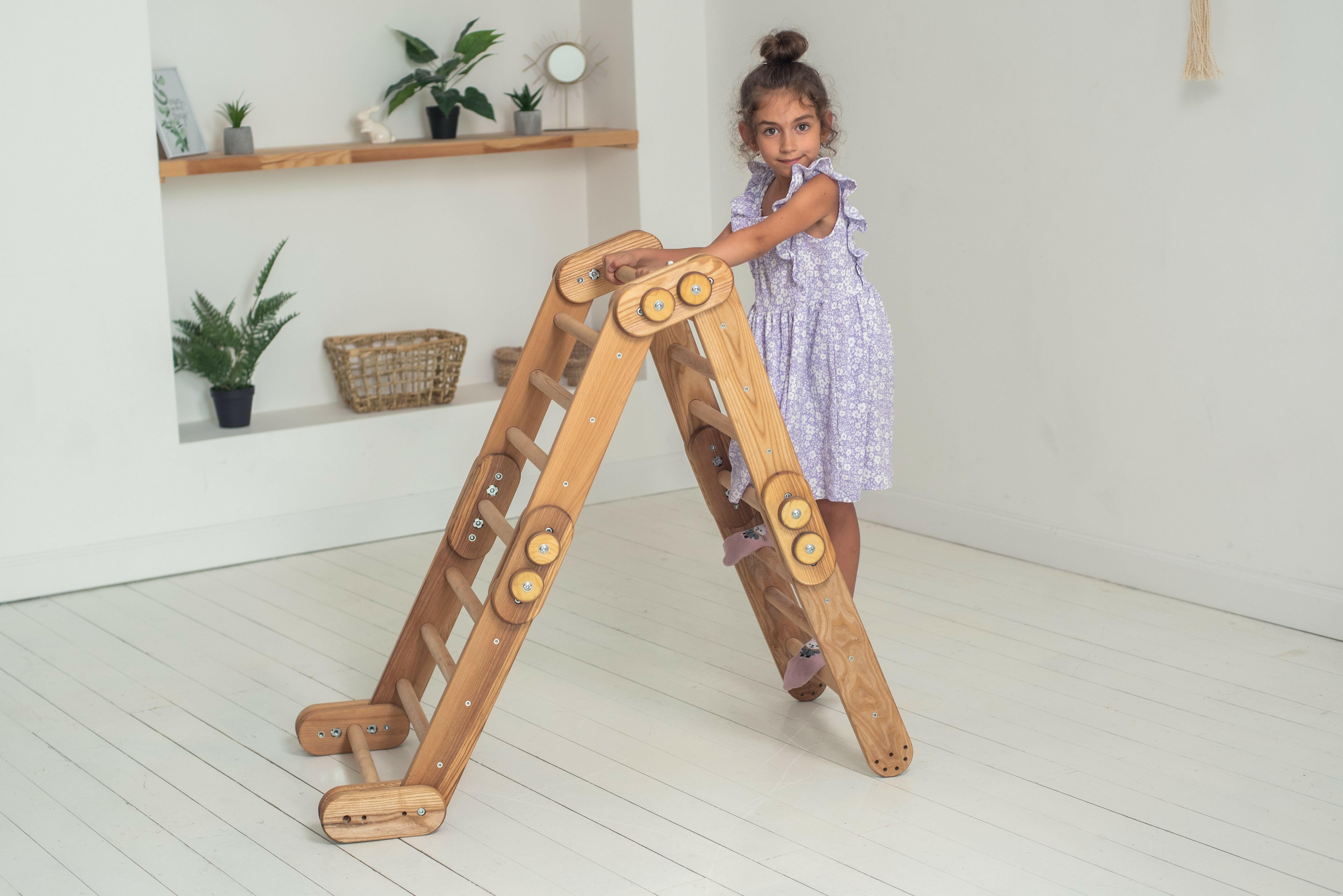 Snake Ladder – Montessori Climber for Kids 1-7 y.o. – Beige Single Ladders Goodevas