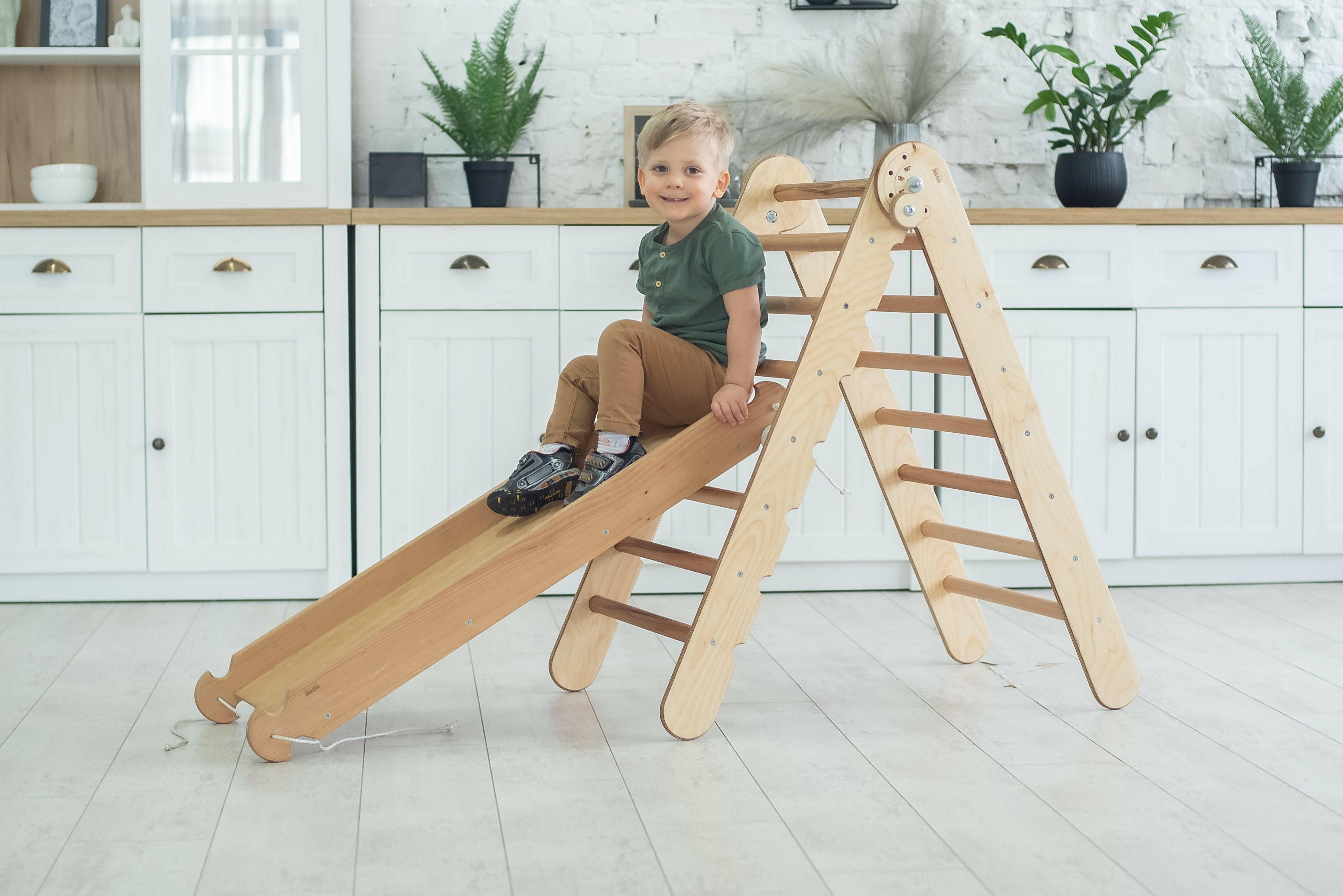 Slide Board & Climbing Ramp - Climbing Accessories – Beige Ladder Accessories Goodevas