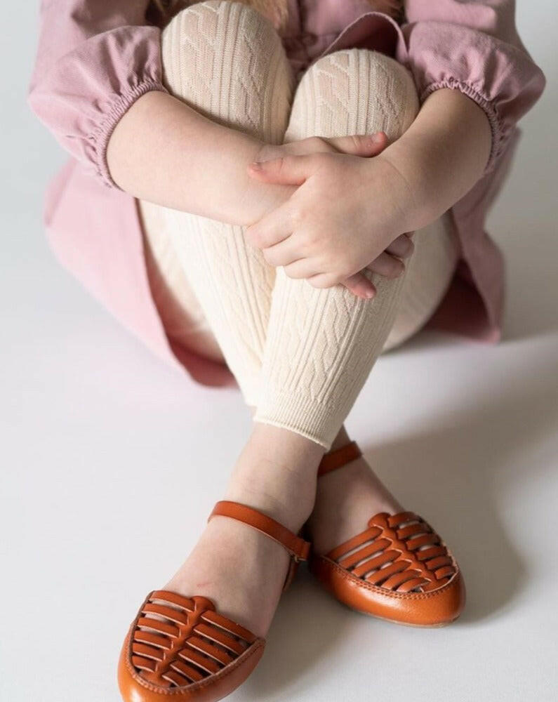 Vanilla Cream Footless Tights Tights Little Stocking Co