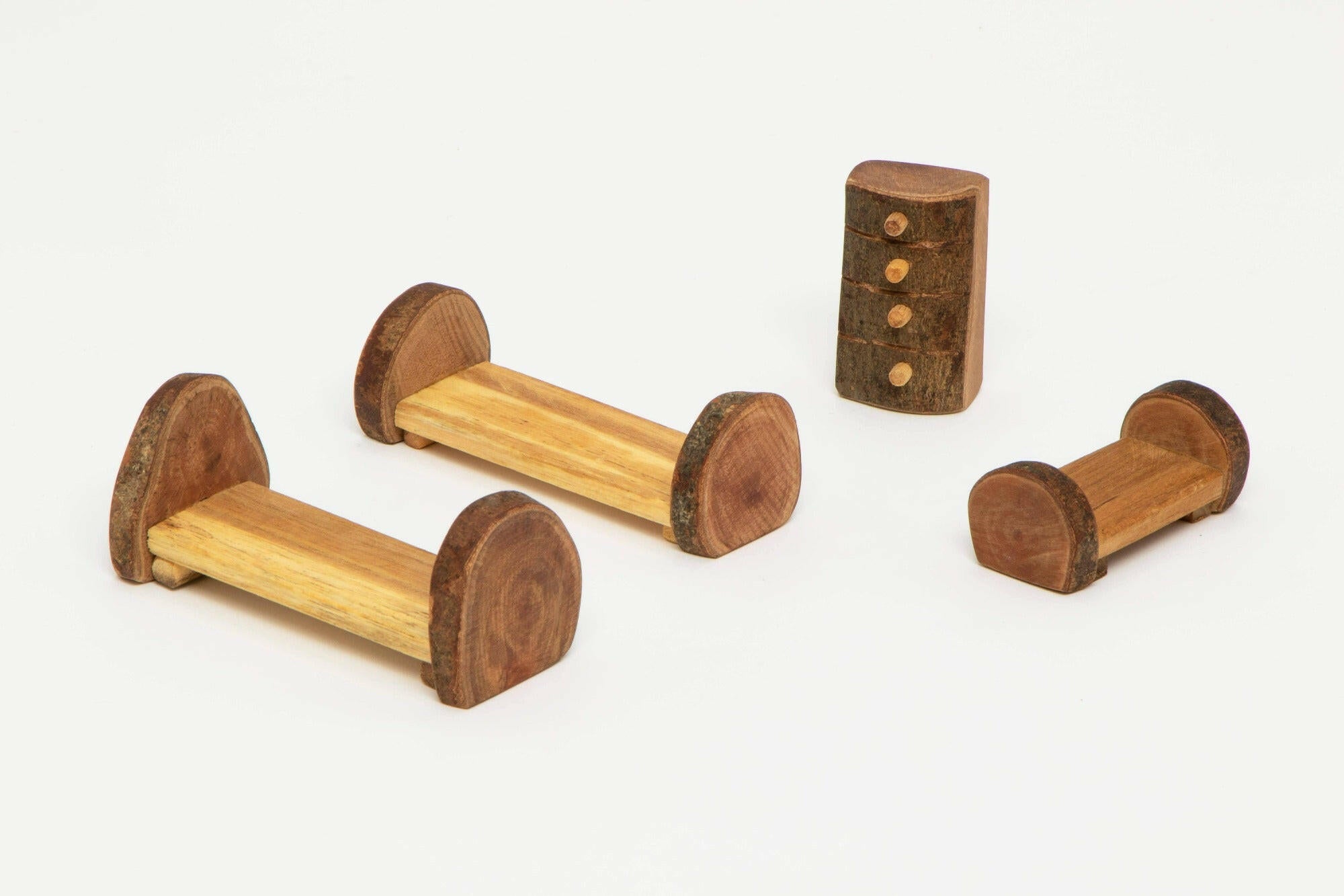 Small Bedroom Furniture Set Dollhouse Furniture Tree Blocks