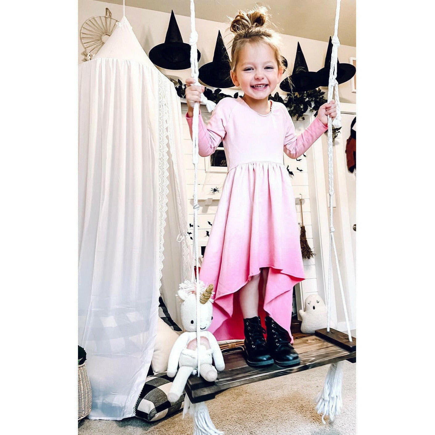 Organic Giselle Dress Long Sleeve Ombre Dresses Be Mi Los Angeles