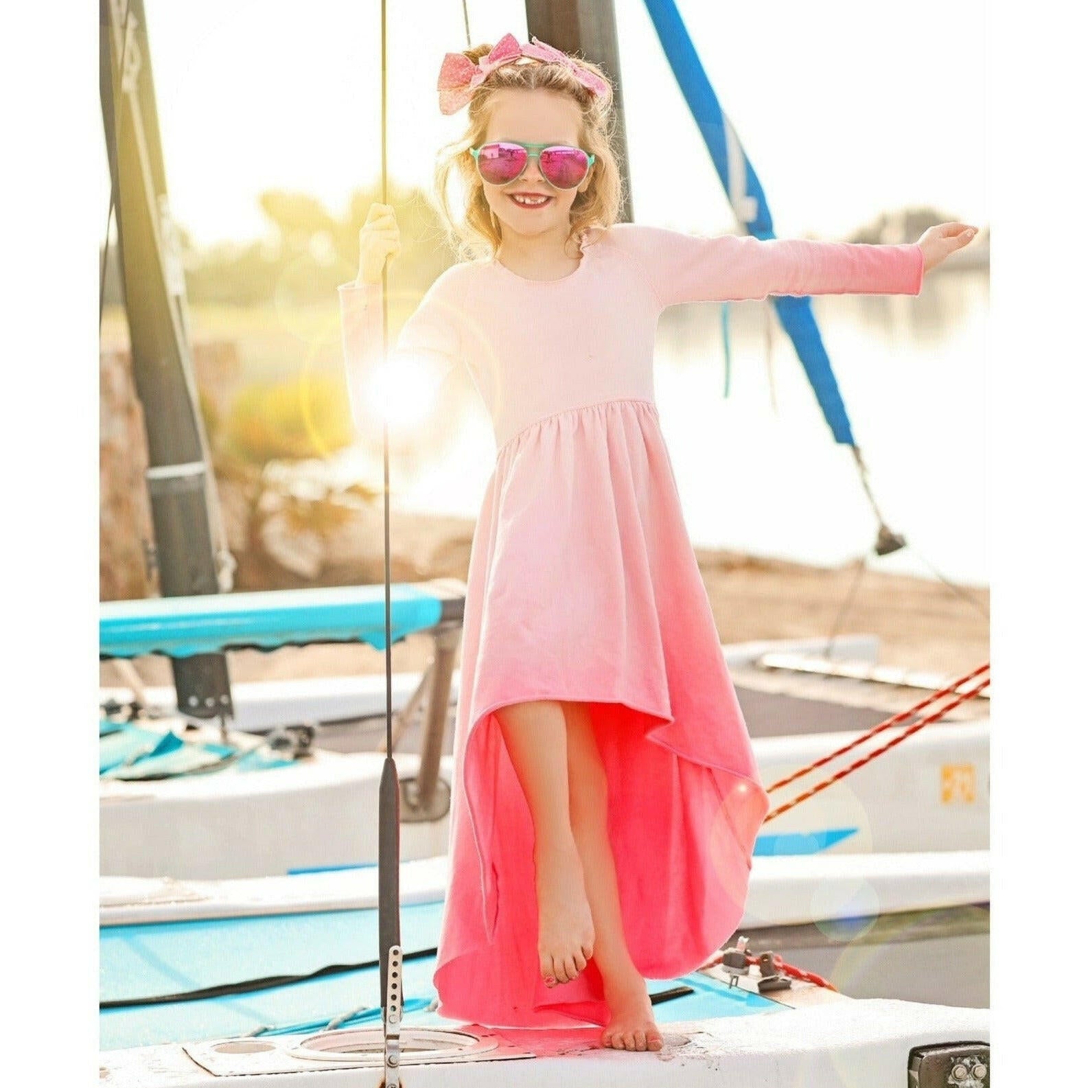 Organic Giselle Dress Long Sleeve Ombre Dresses Be Mi Los Angeles