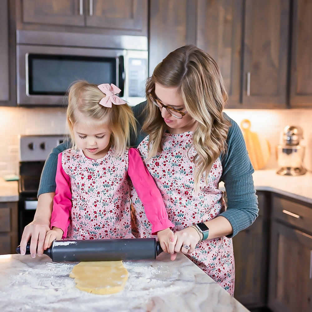 Blushing Blooms Apron - fits sizes youth small through adult 2XL BapronBaby