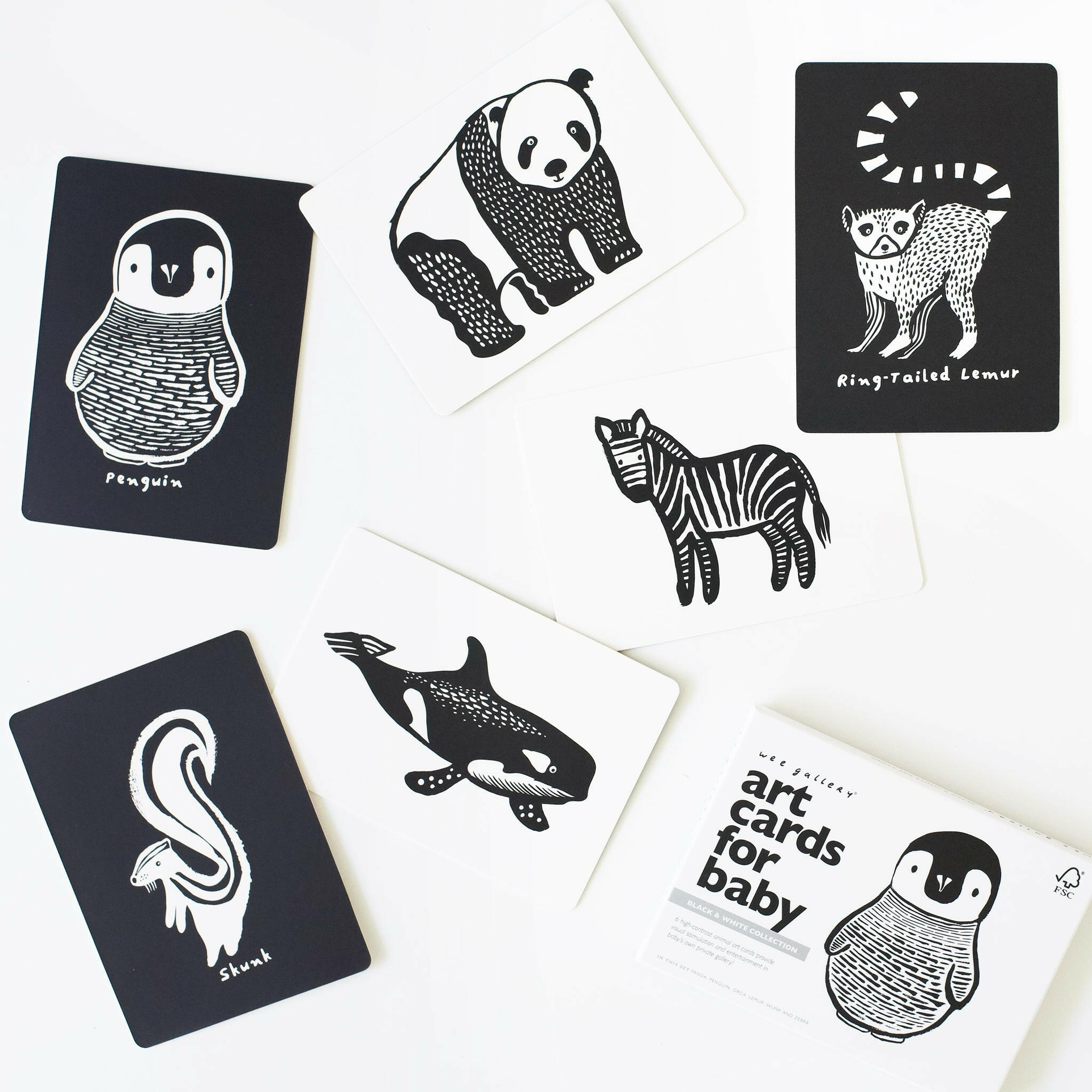 Art Cards for Baby - Black and White Collection Art Cards Wee Gallery