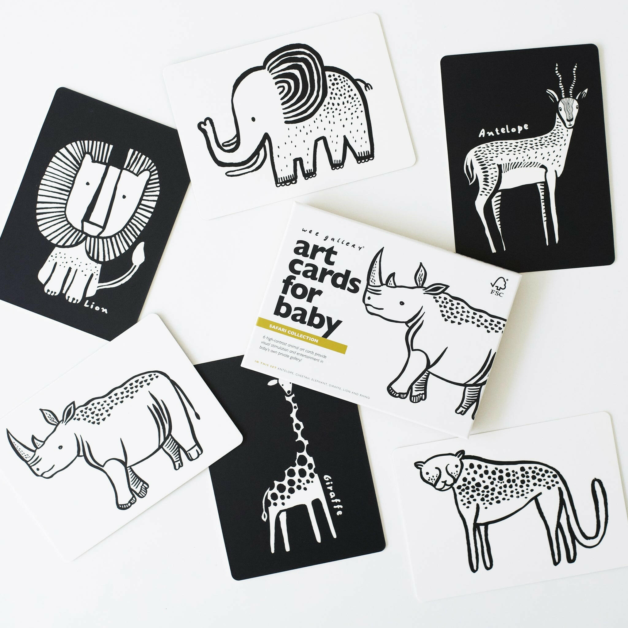 Art Cards for Baby - Safari Collection Art Cards Wee Gallery
