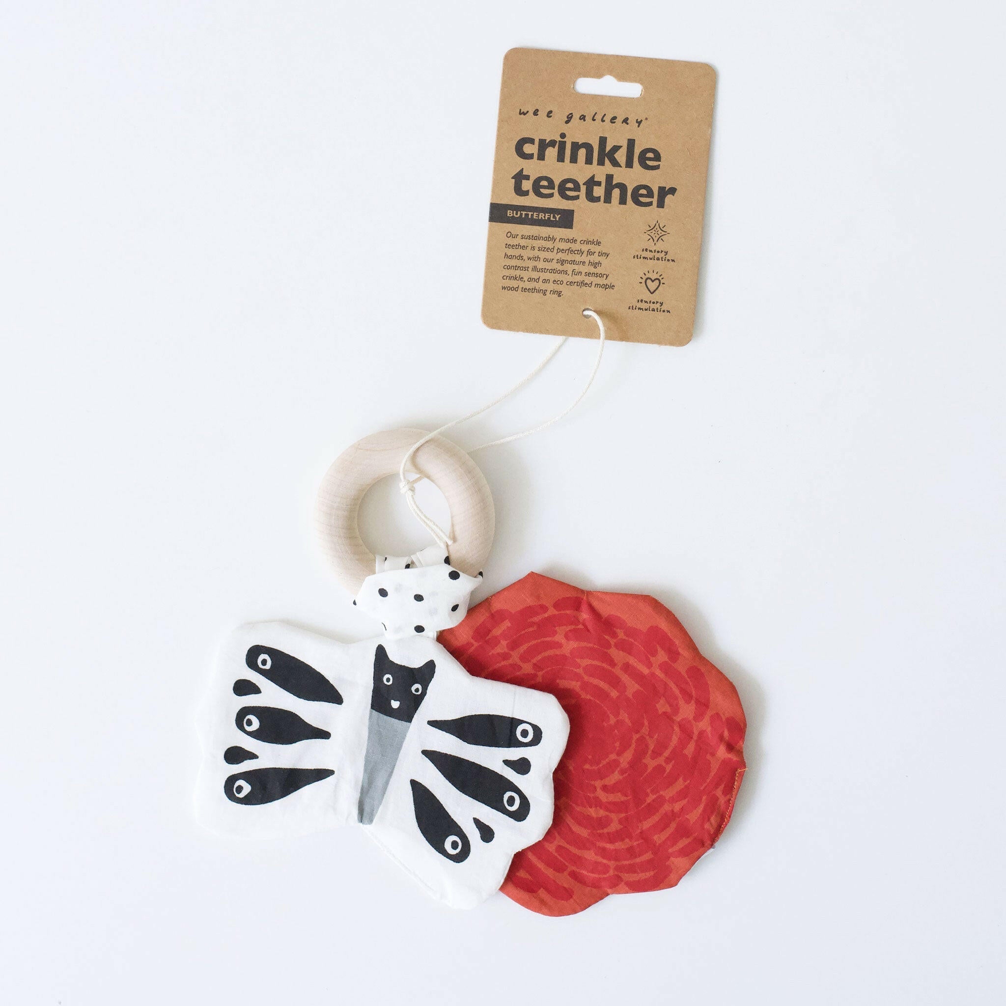 Crinkle Teether - Butterfly Teethers Wee Gallery