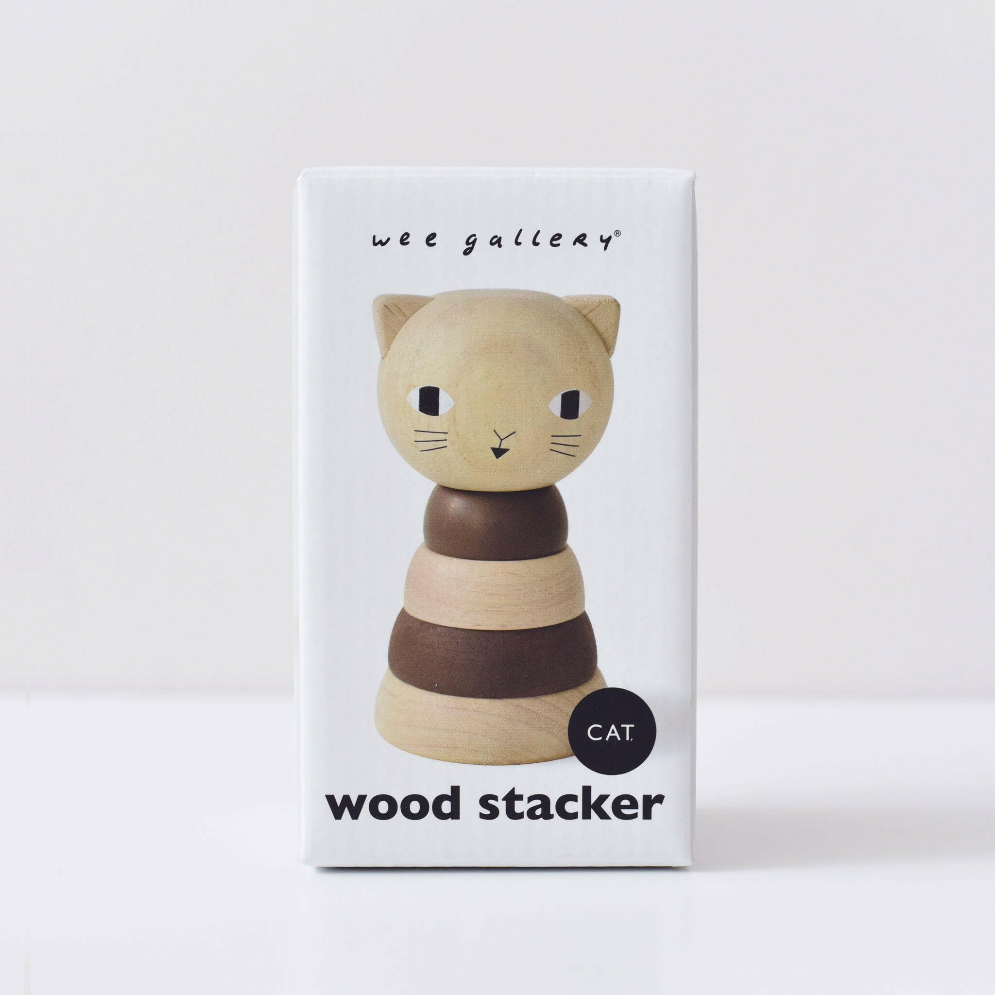 Wood Stacker - Cat Wooden Toys Wee Gallery