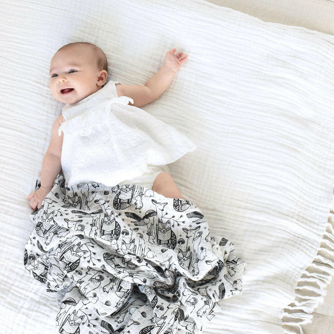Organic Muslin Swaddle - Forest Swaddles Wee Gallery