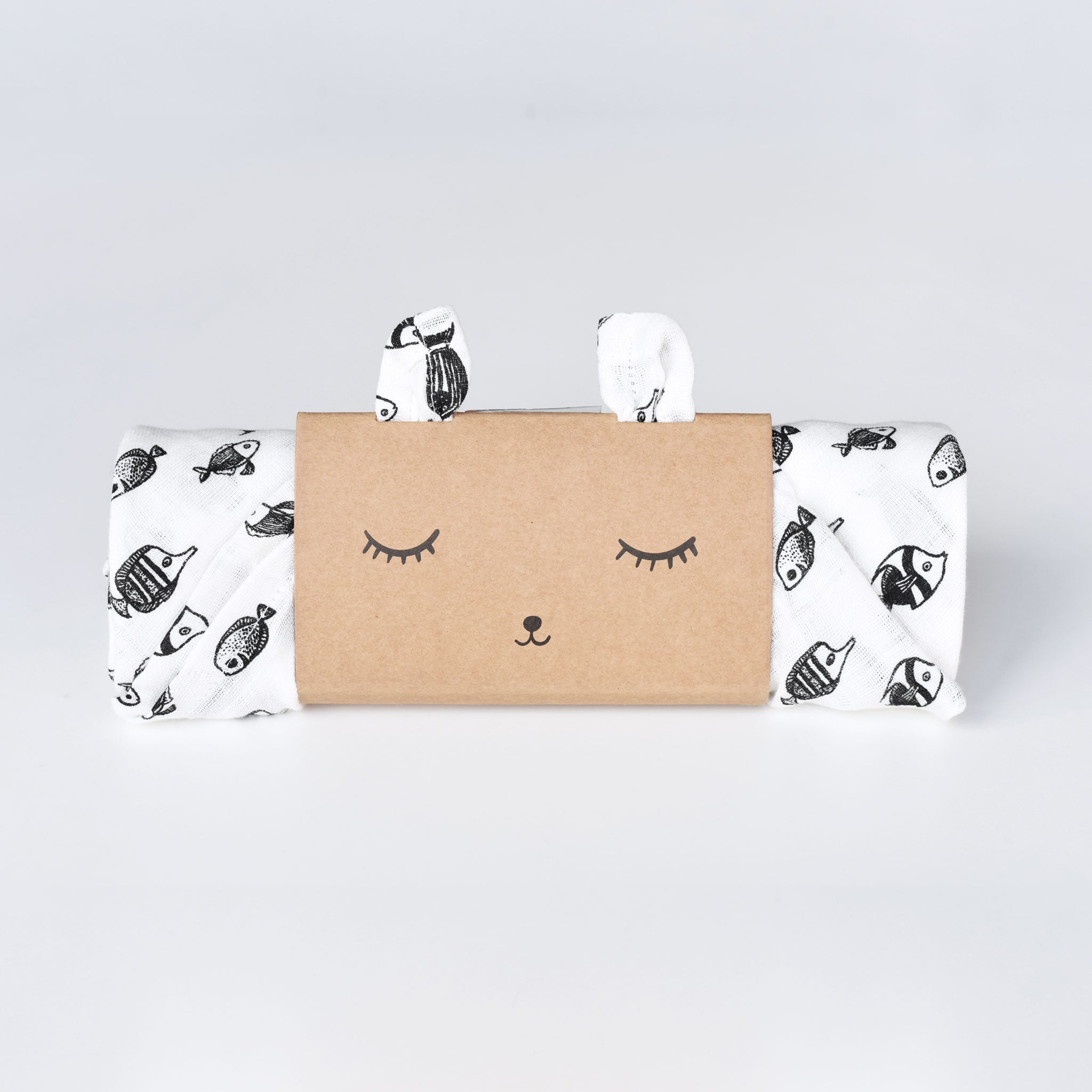 Organic Muslin Swaddle - Fish Swaddles Wee Gallery