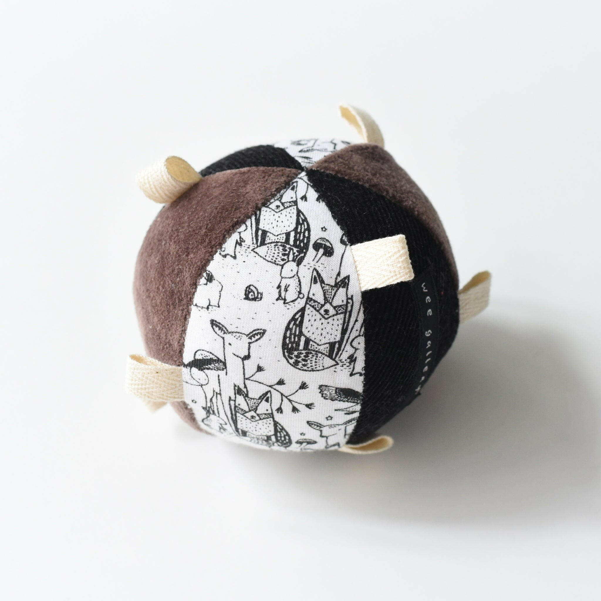 Taggy Ball with Rattle - Woodland Toys Wee Gallery