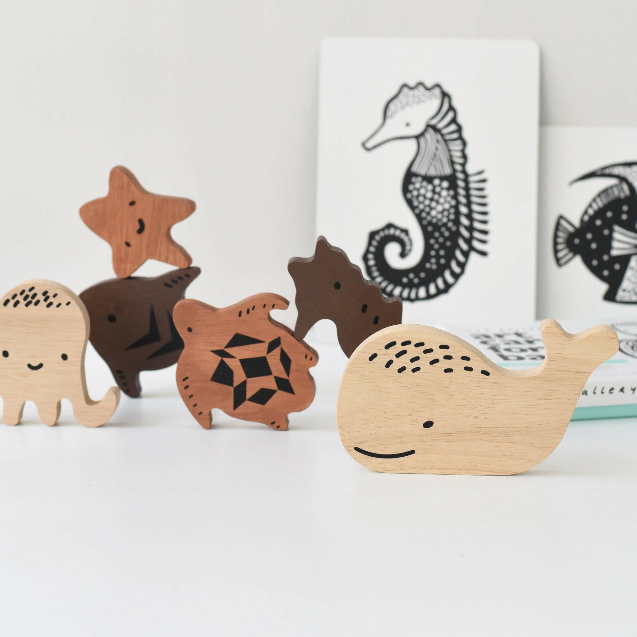 Wooden Tray Puzzle - Ocean Animals - 2nd Edition Wooden Toys Wee Gallery