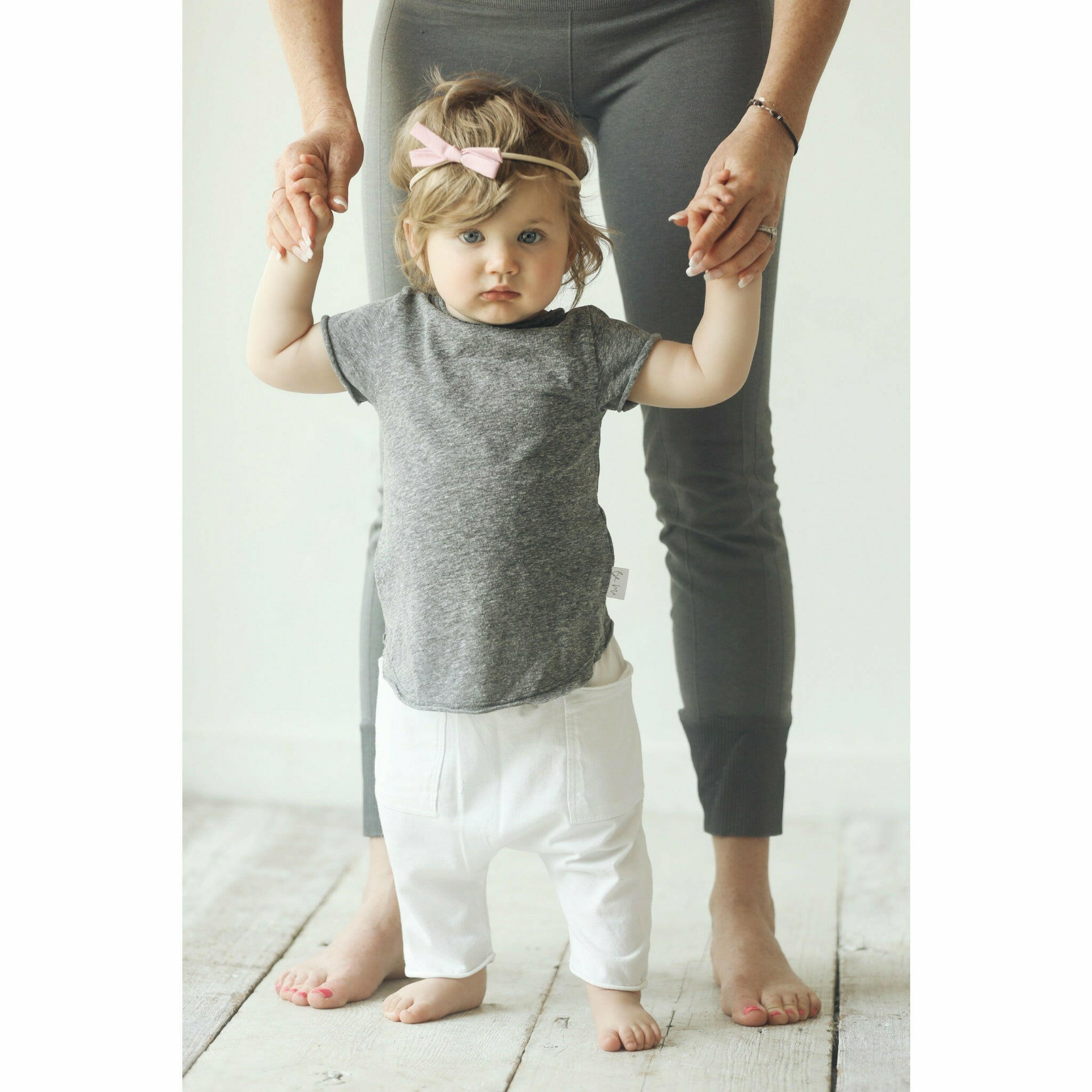 Asher Baby Tee Heather Grey Tees Be Mi Los Angeles