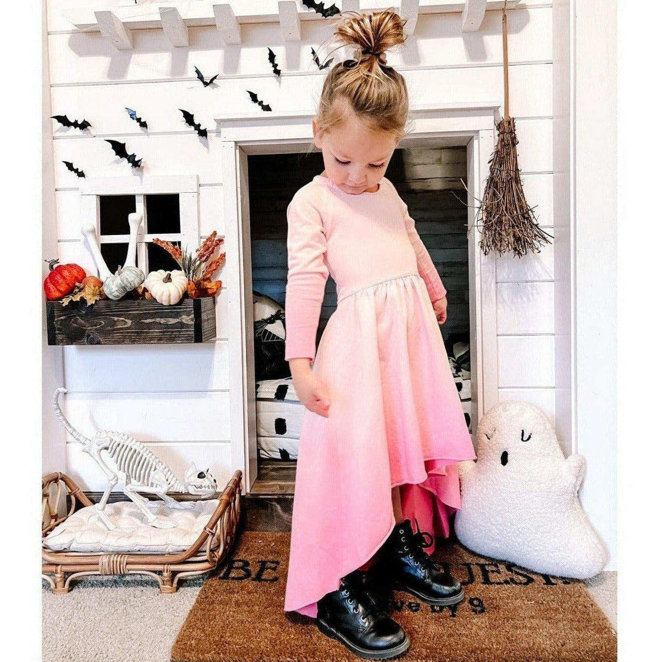 Organic Giselle Dress Long Sleeve Ombre Dresses Be Mi Los Angeles