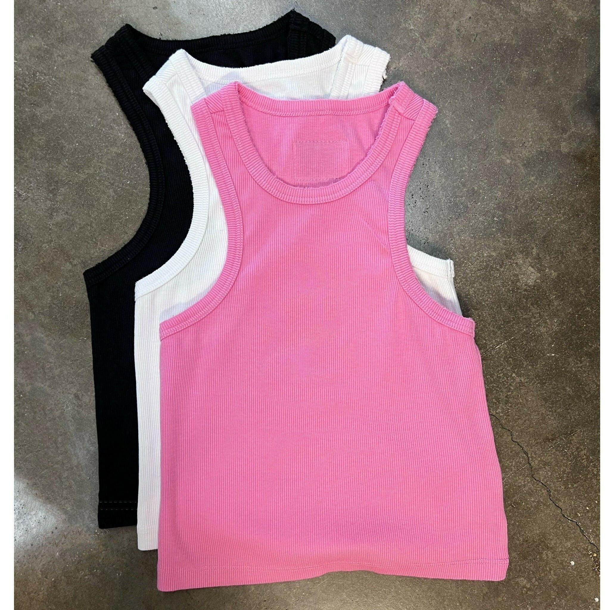 Modal Ribbed Tank Top Tank Top Be Mi Los Angeles 8-9 Bubble Gum