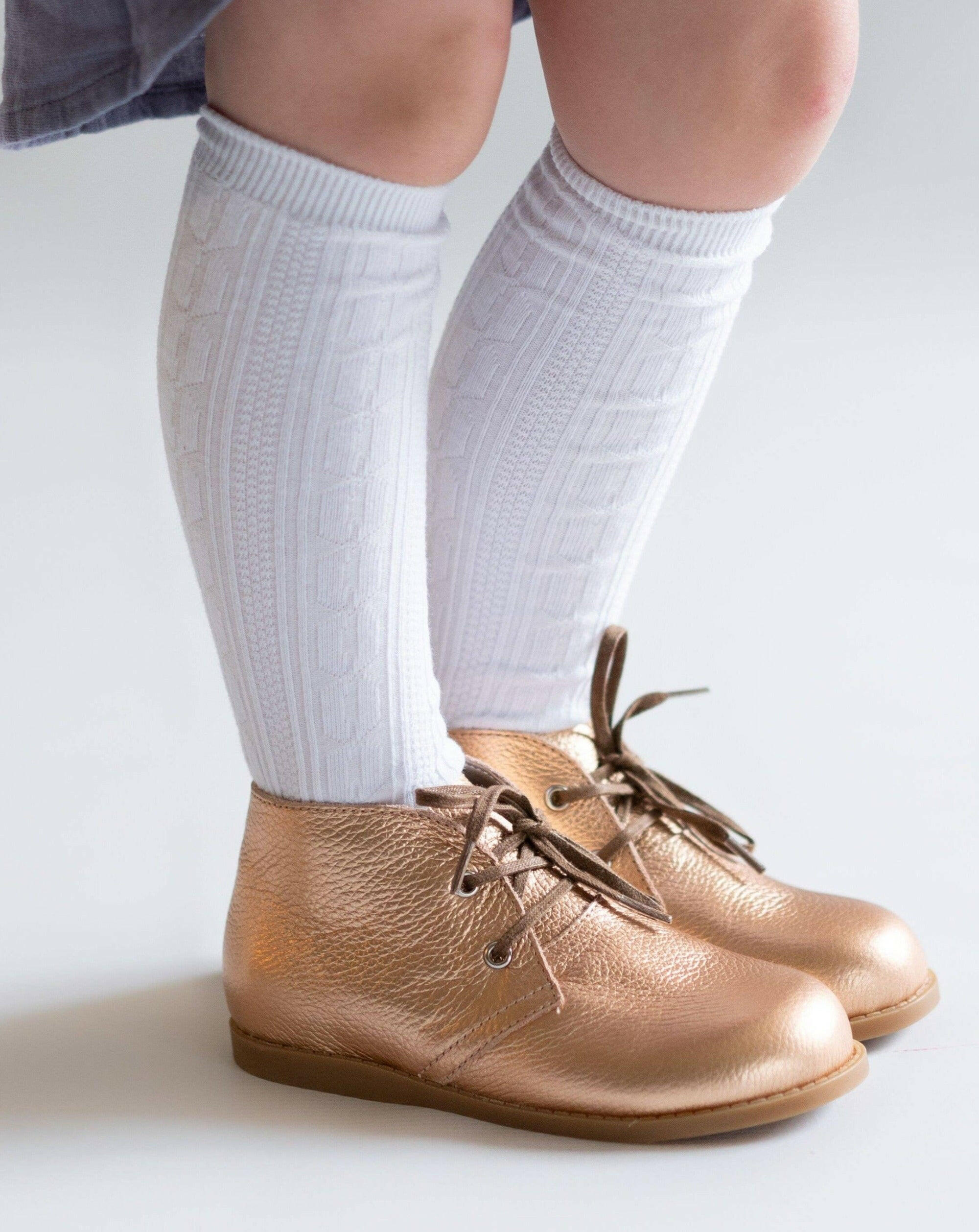 White Knee High Socks Socks Little Stocking Co