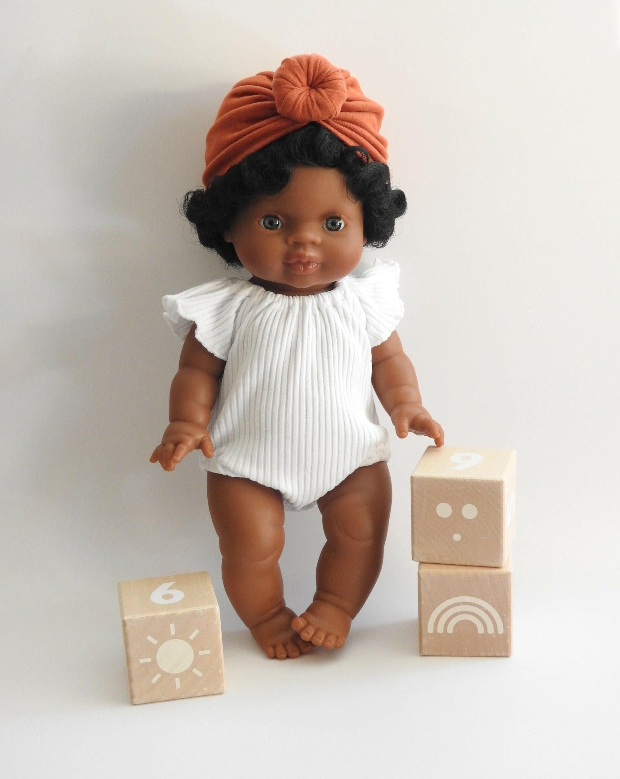 Doll Romper Doll Clothing Little Wonder & Co. White
