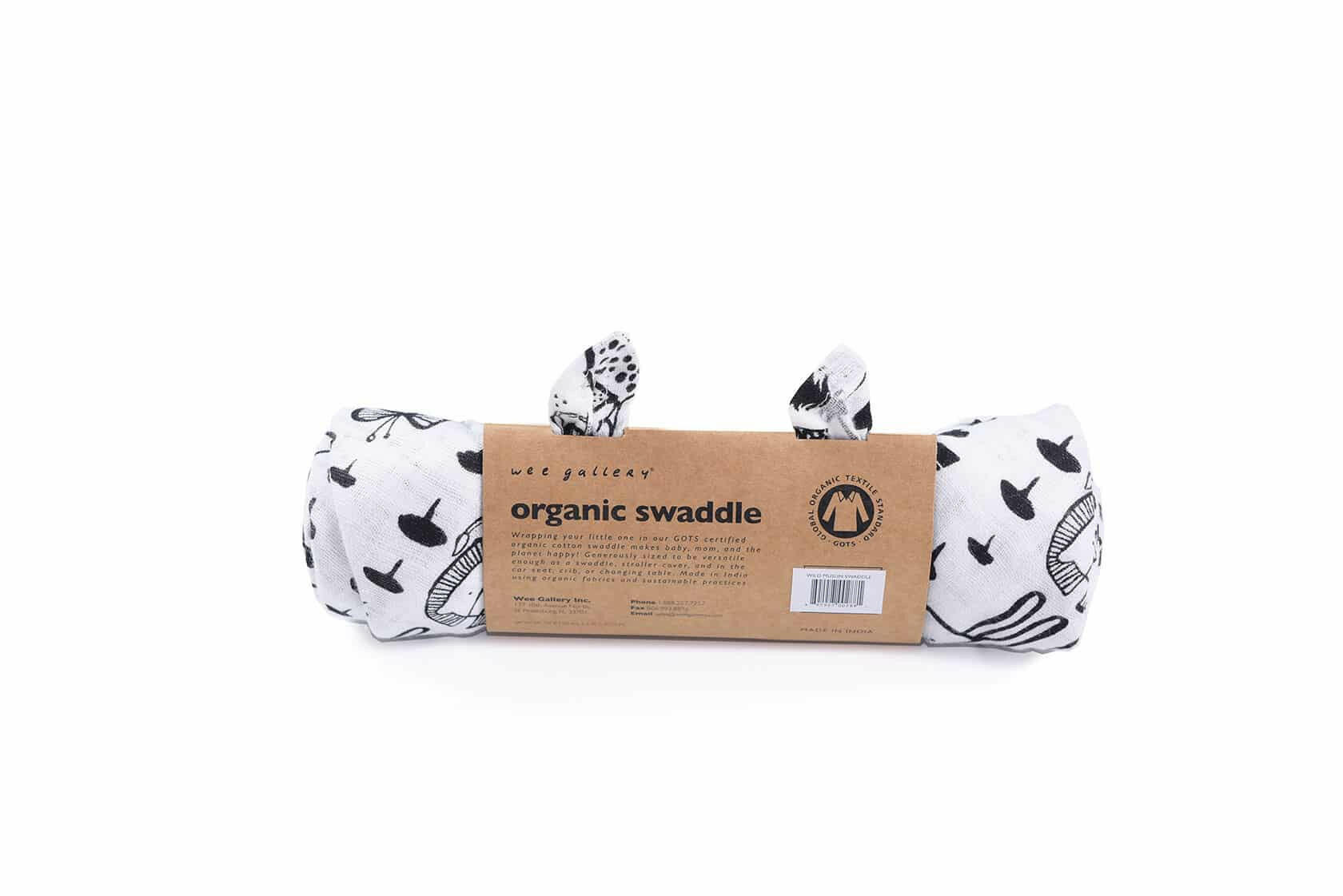 Organic Muslin Swaddle - Wild Swaddles Wee Gallery