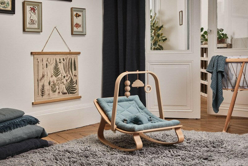 LEVO Beech Wood Baby Rocker Nursery Furniture Charlie Crane Organic Orage