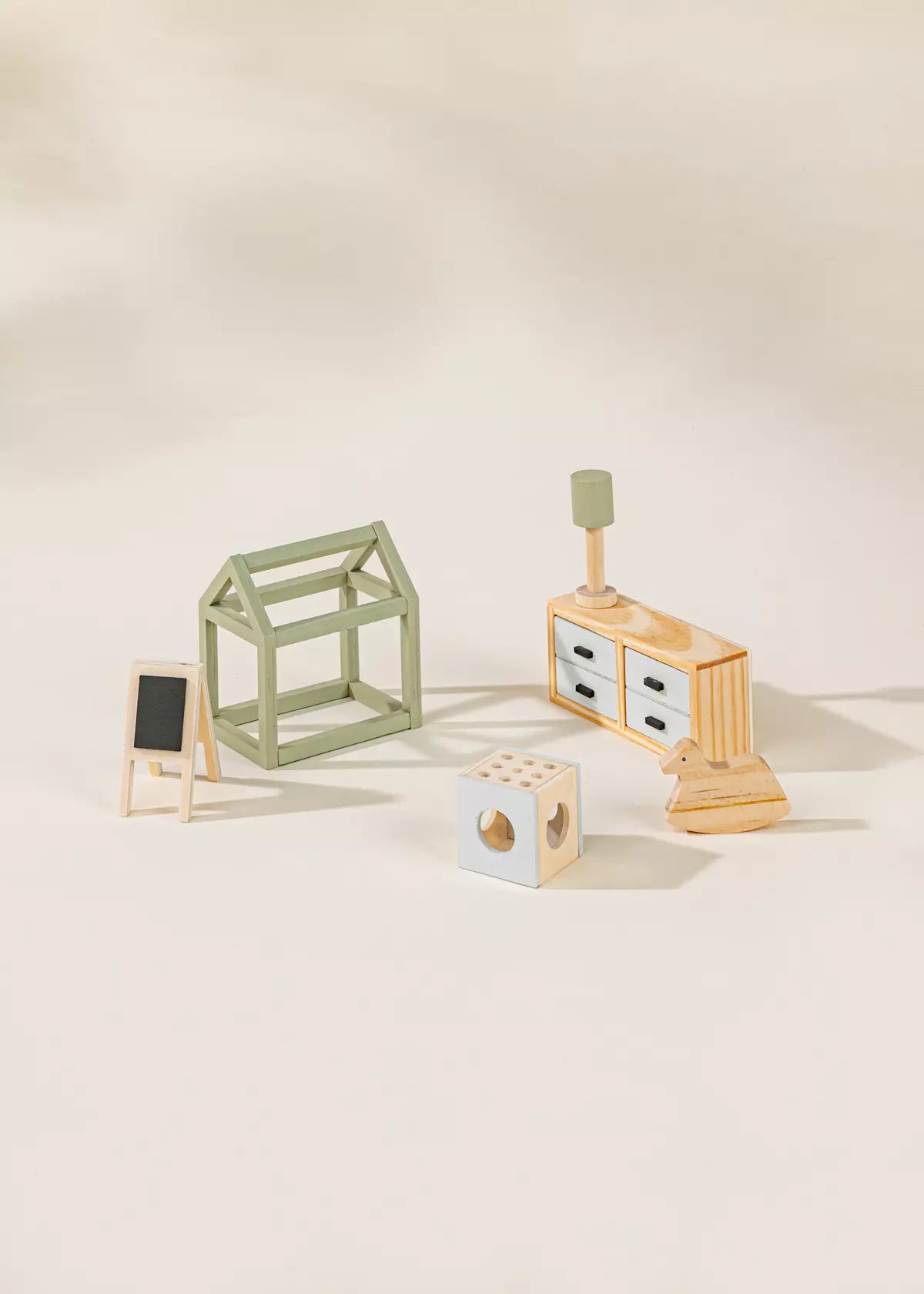 Wooden Doll House Kids Room Furniture & Accessories (7 pcs) Doll House Accessories Coco Village