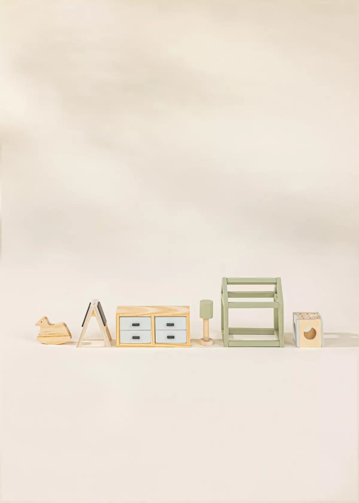 Wooden Doll House Kids Room Furniture & Accessories (7 pcs) Doll House Accessories Coco Village