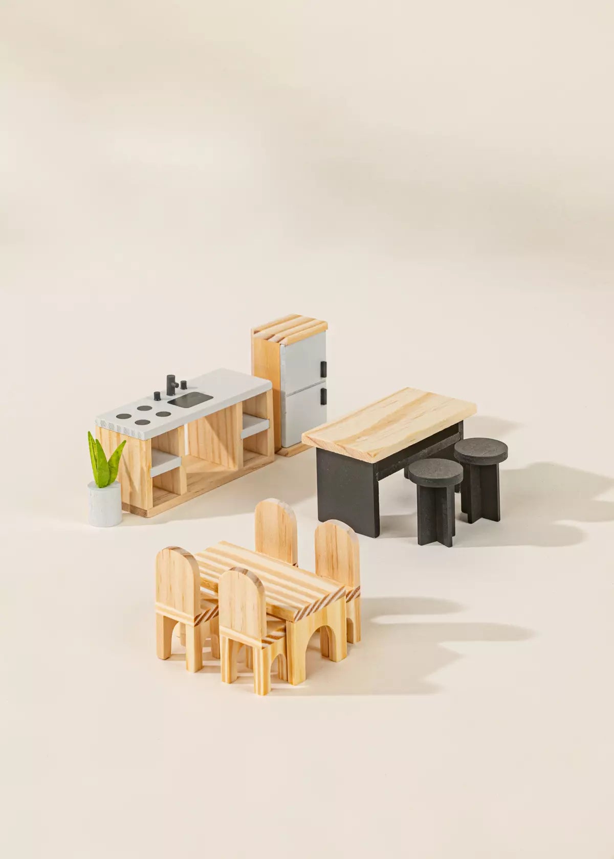 Wooden Doll House Kitchen Furniture & Accessories (12 pcs) Doll House Accessories Coco Village