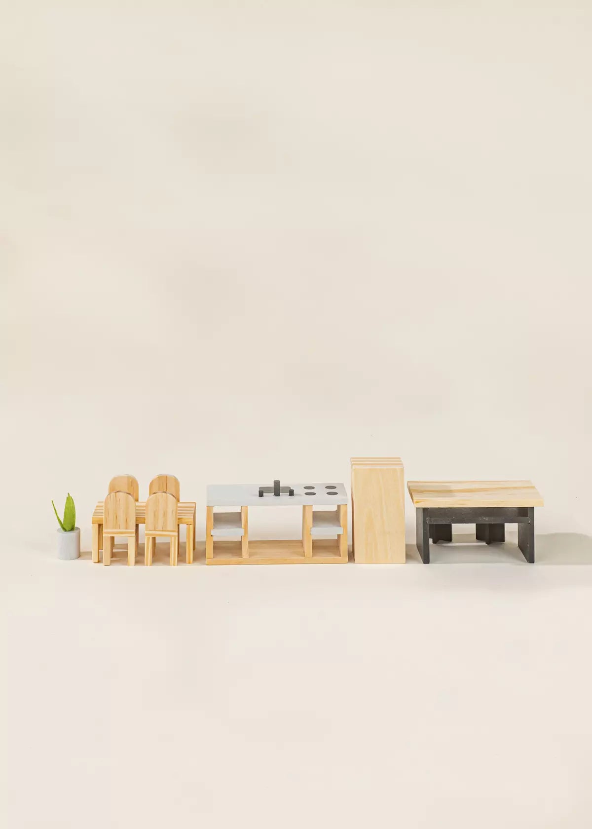 Wooden Doll House Kitchen Furniture & Accessories (12 pcs) Doll House Accessories Coco Village