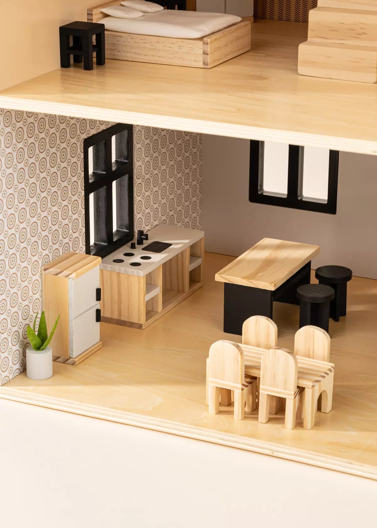 Wooden Doll House Kitchen Furniture & Accessories (12 pcs) Doll House Accessories Coco Village