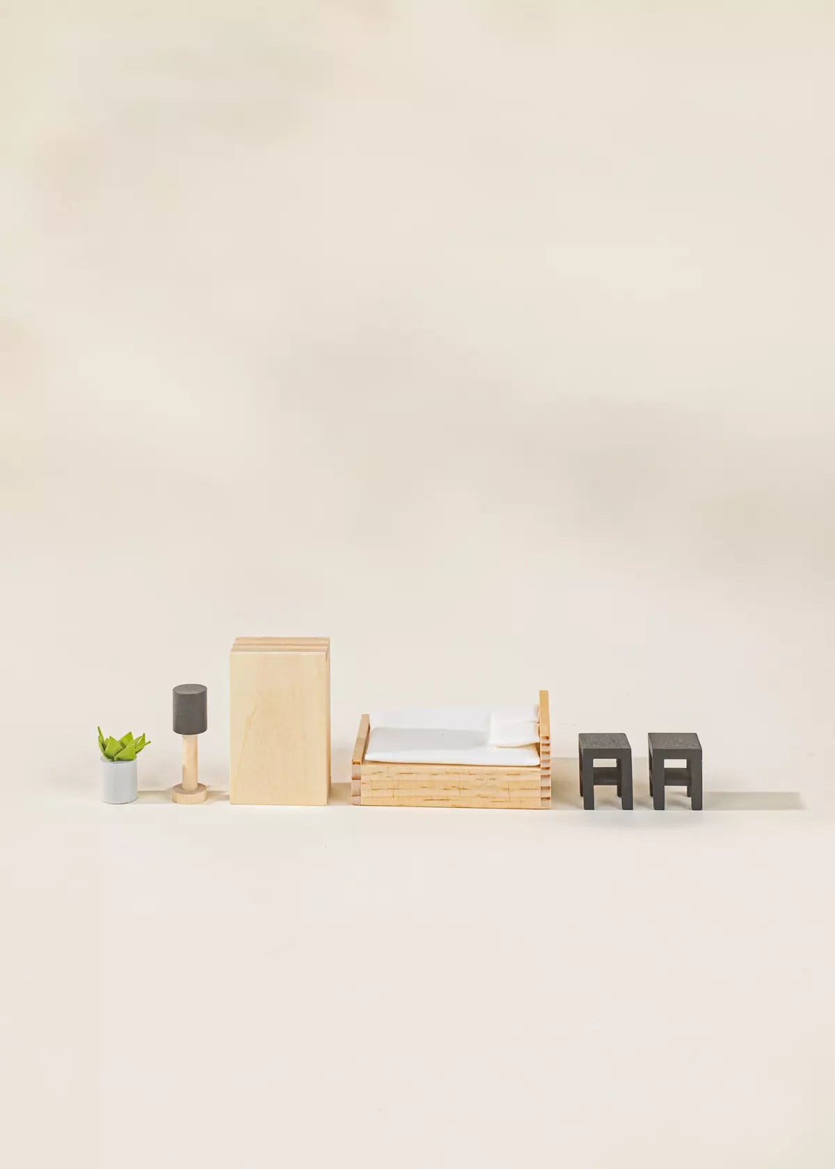 Wooden Doll House Master Bedroom Furniture & Accessories (9 pcs) Doll House Accessories Coco Village