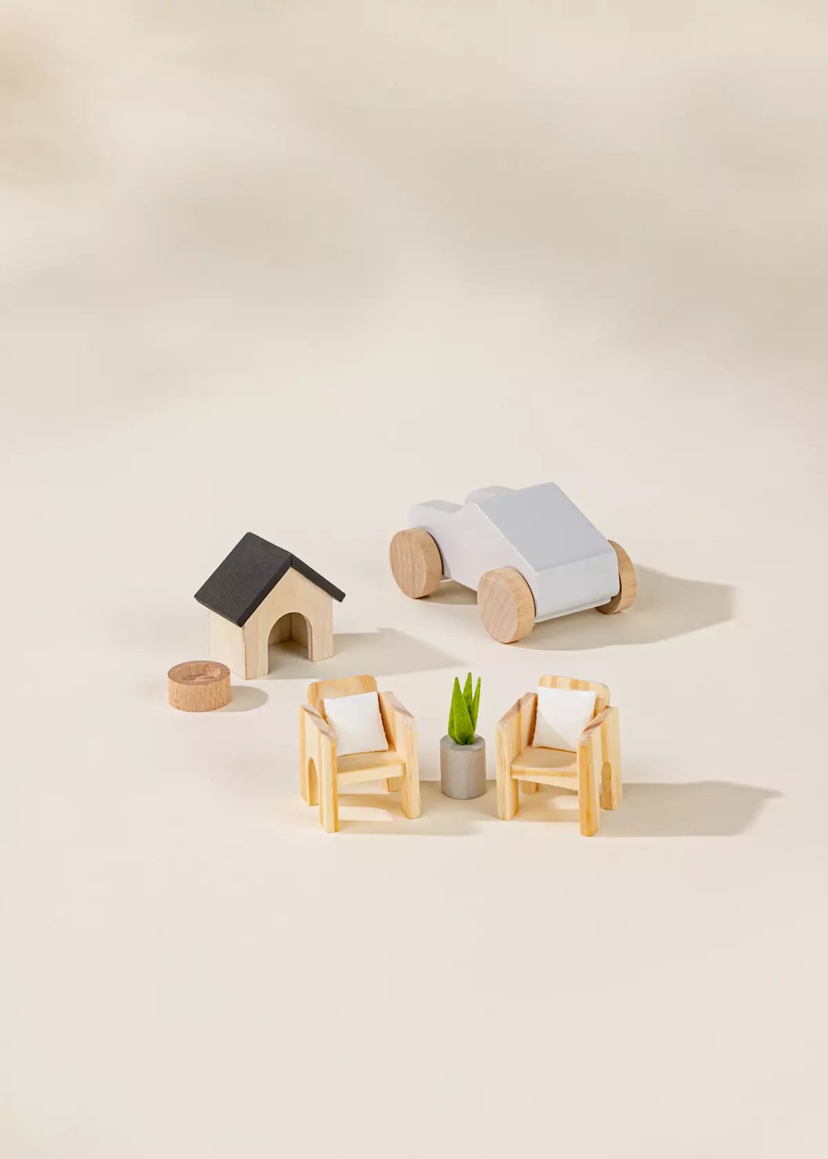 Wooden Doll House Outdoor Furniture & Accessories (8 pcs) Doll House Accessories Coco Village
