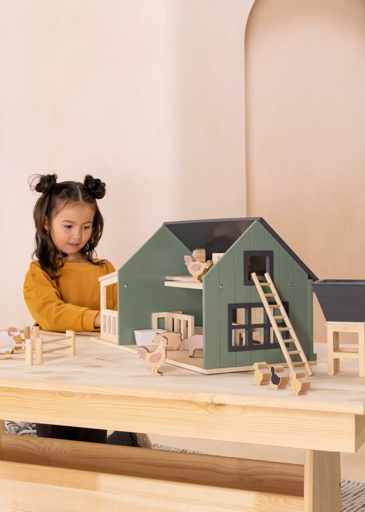 Wooden Farm & Accessories Set Doll House and Playsets Coco Village