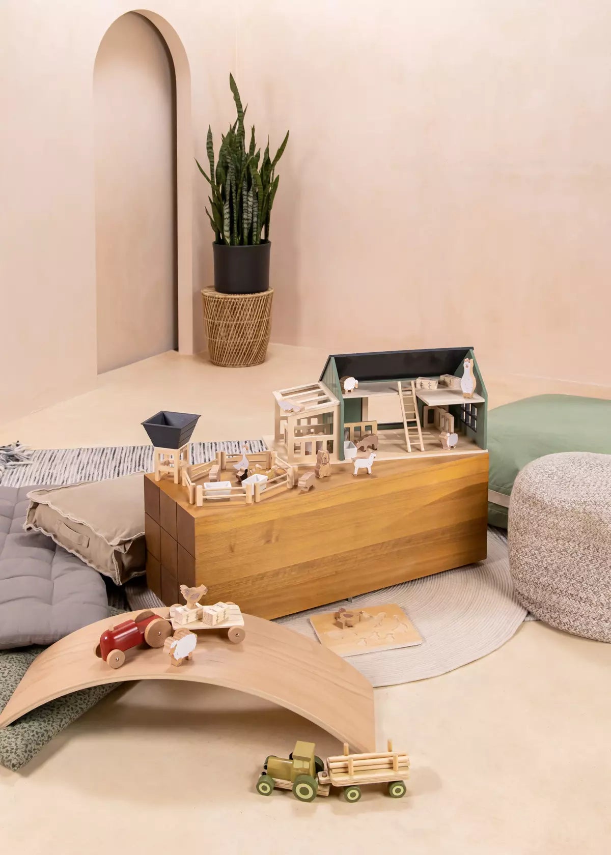 Wooden Farm & Accessories Set Doll House and Playsets Coco Village