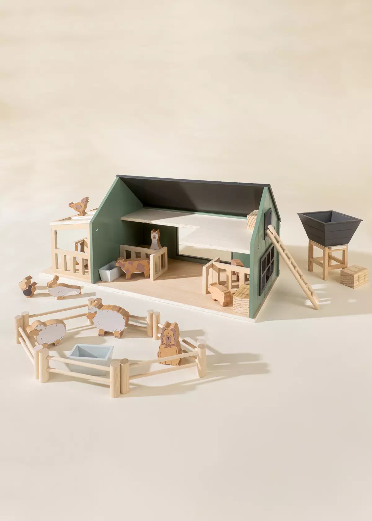 Wooden Farm & Accessories Set Doll House and Playsets Coco Village