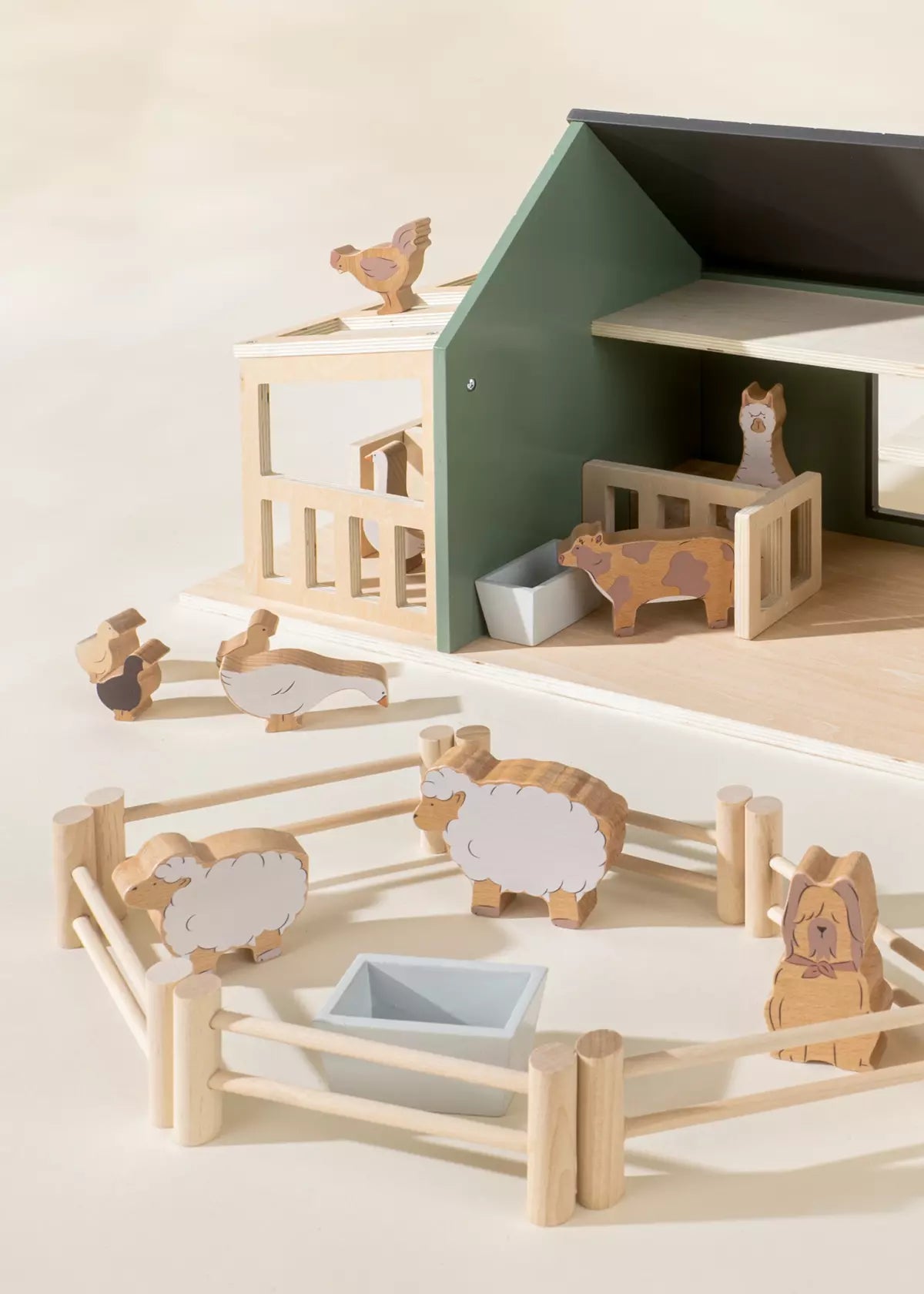Wooden Farm & Accessories Set Doll House and Playsets Coco Village