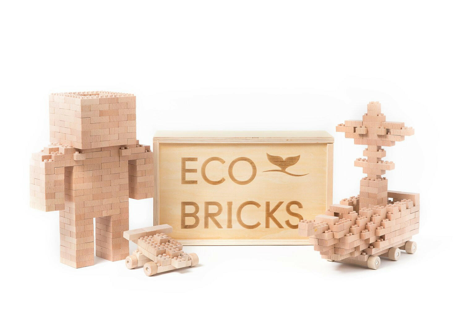 Eco-bricks Bamboo - 24 Piece Blocks Once Kids