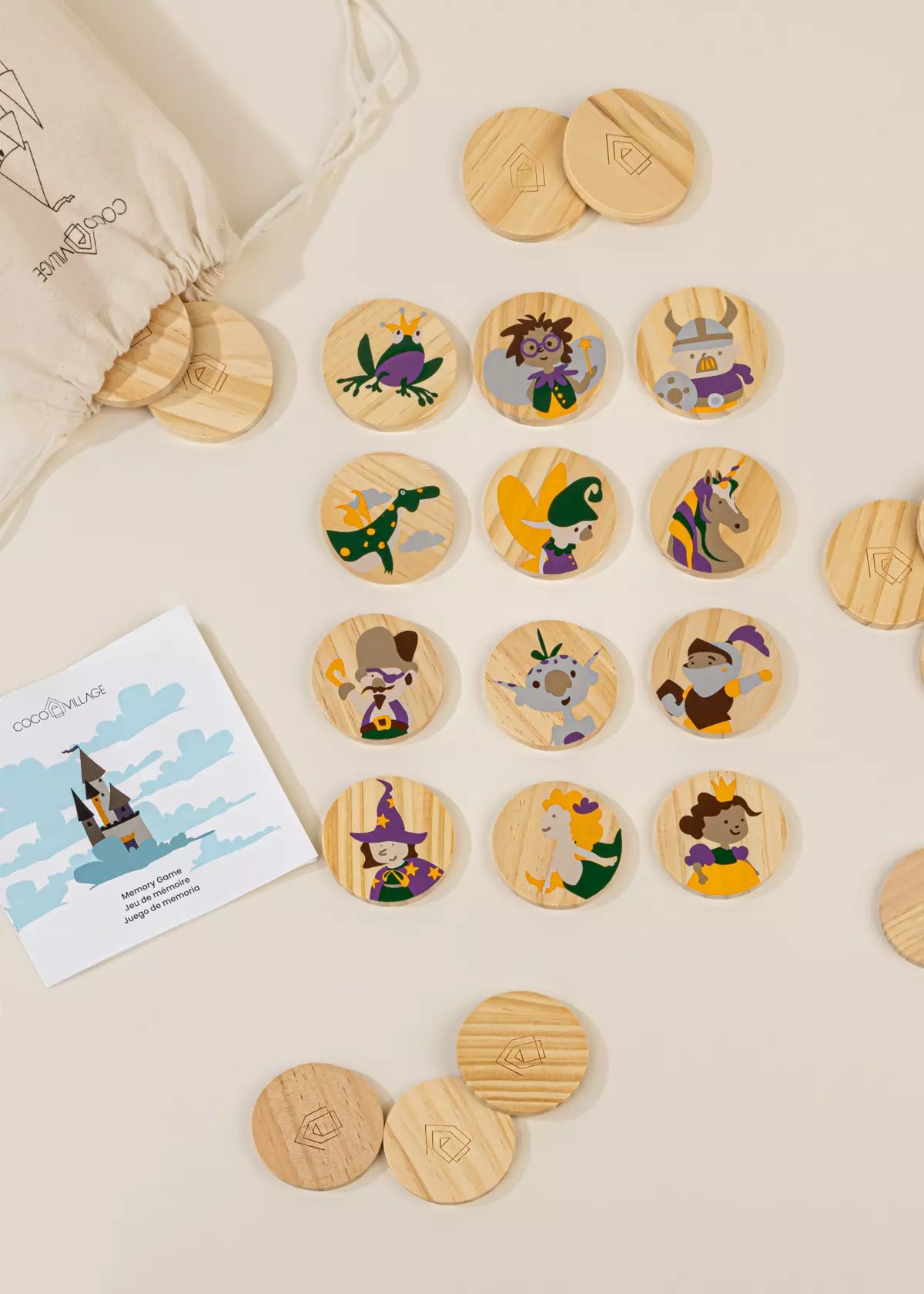 Wooden Memory Game - Imaginarium (24 pcs) Development Toys Coco Village