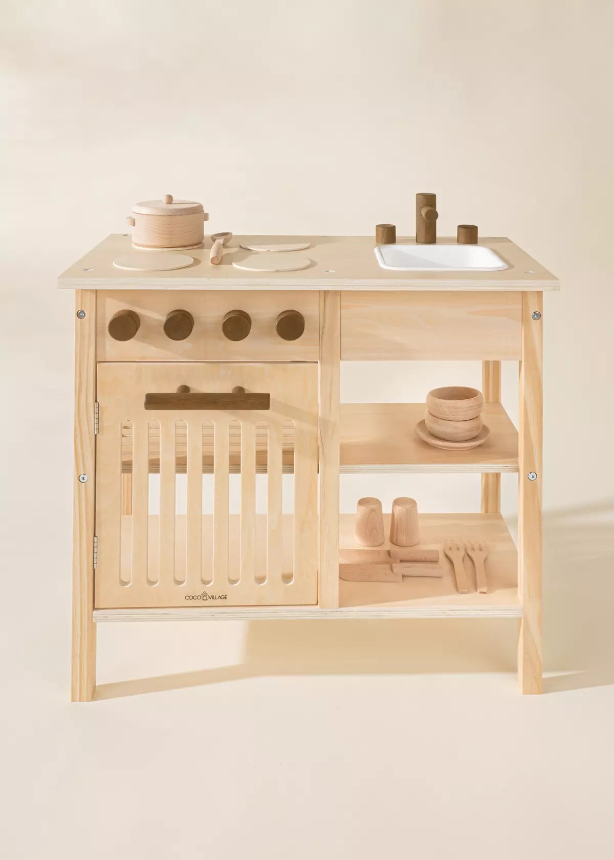 Mini Wooden Play Kitchen