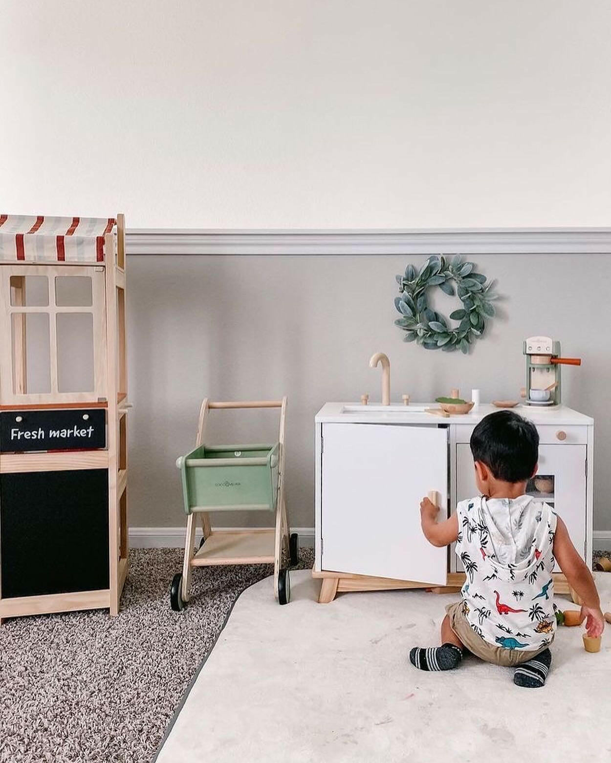 Wooden Toddler Play Kitchen Be Mindful