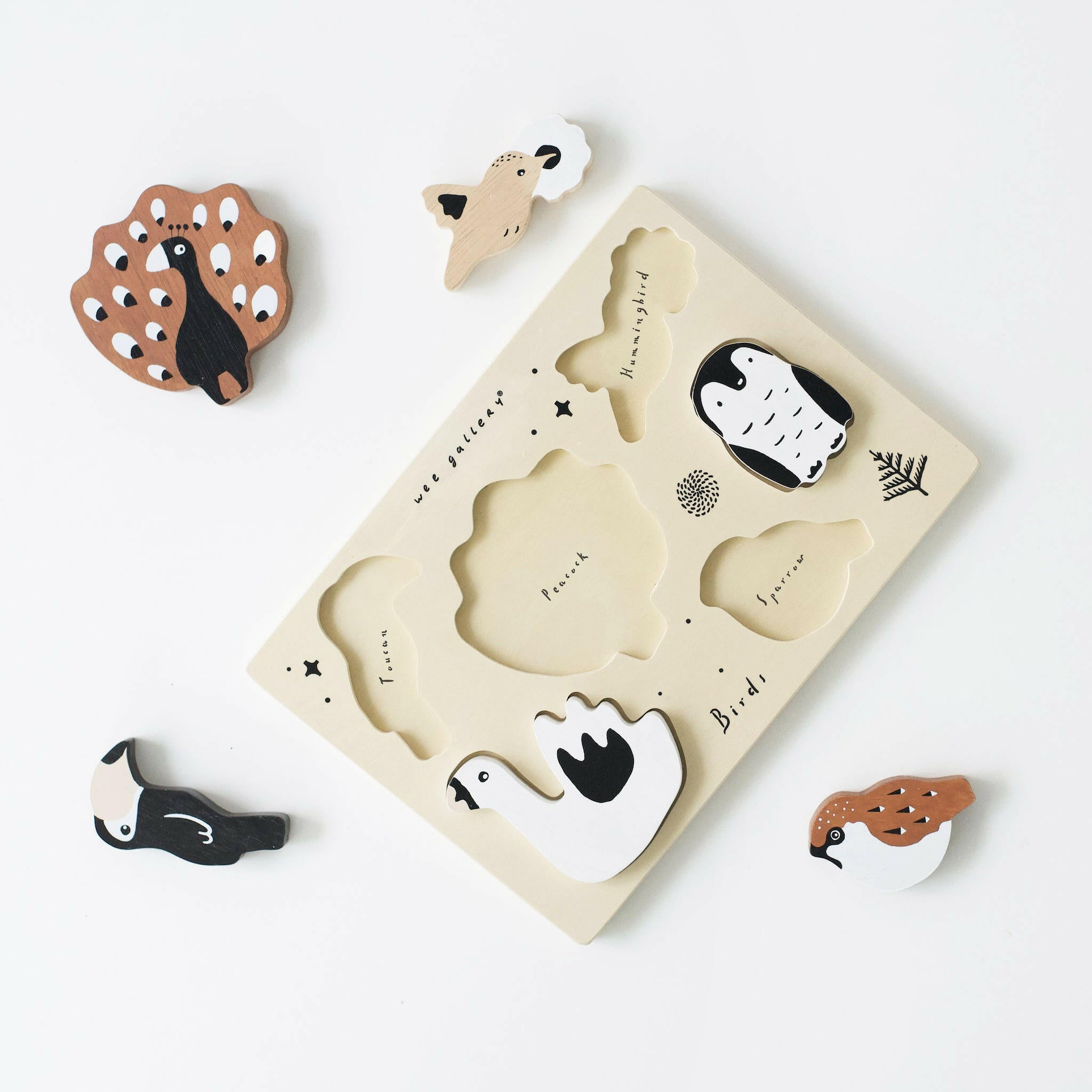 Wooden Tray Puzzle - Birds Puzzle Wee Gallery