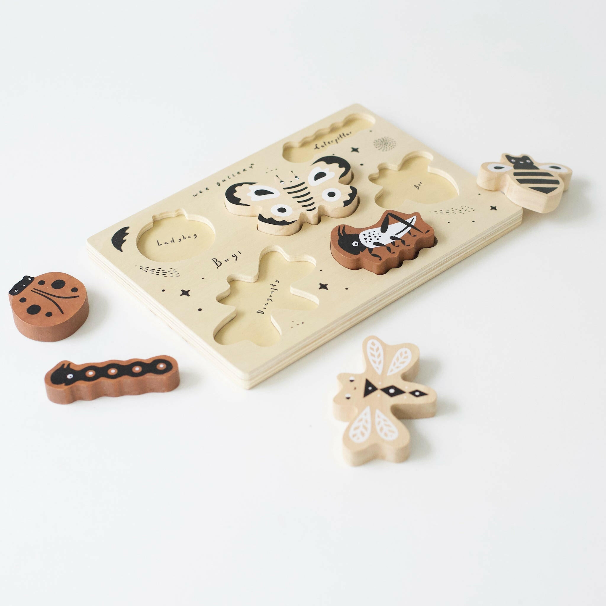 Wooden Tray Puzzle - Bugs Puzzle Wee Gallery