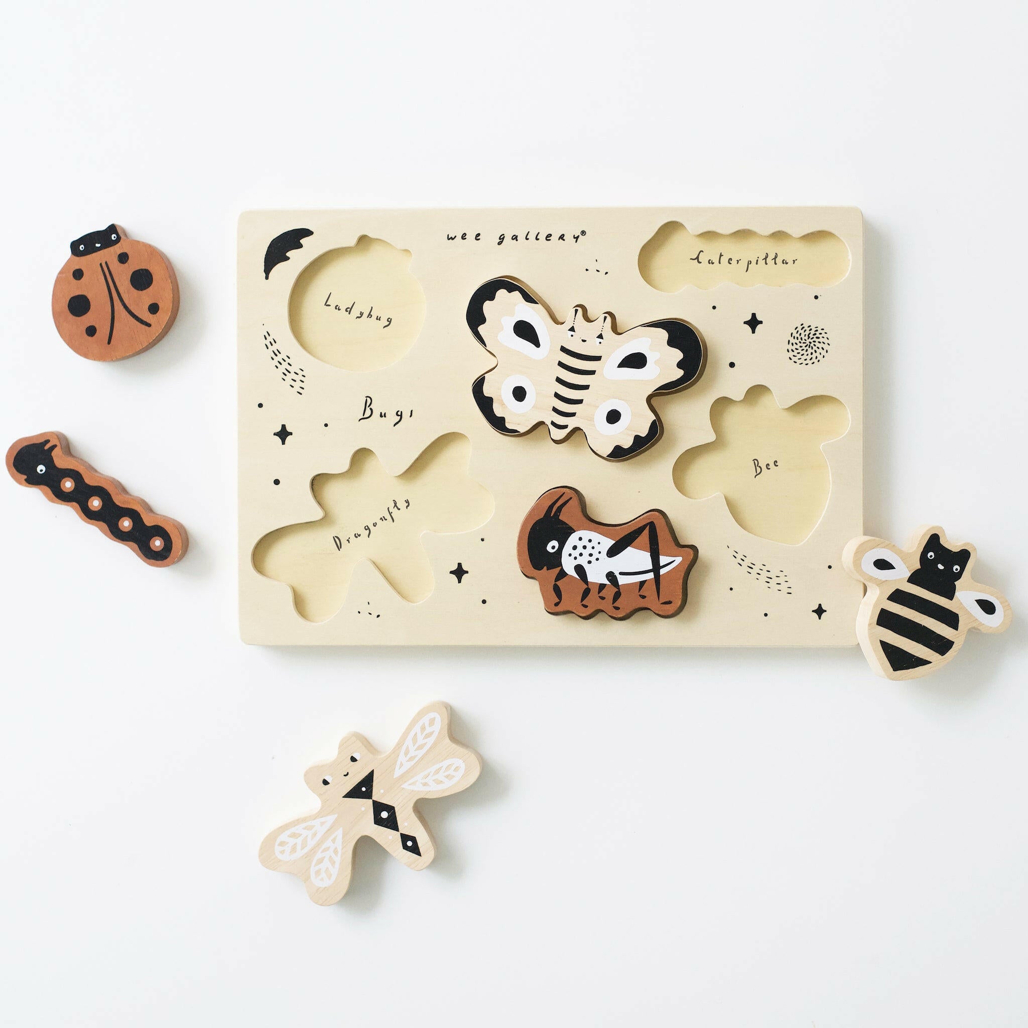 Wooden Tray Puzzle - Bugs Puzzle Wee Gallery