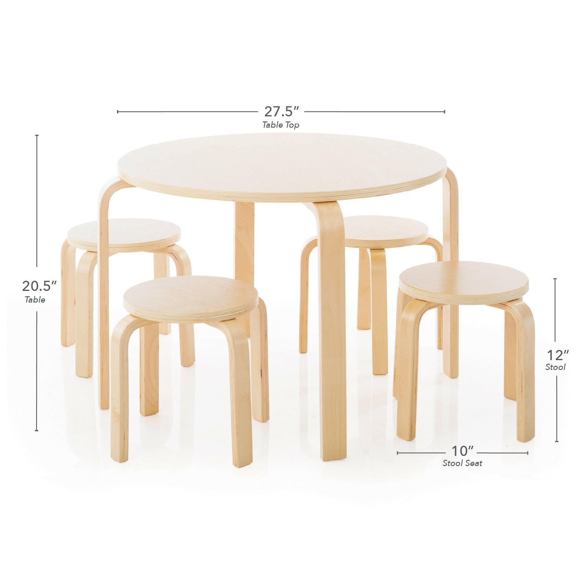 Nordic Table Set – Natural Playroom Furniture Guidecraft