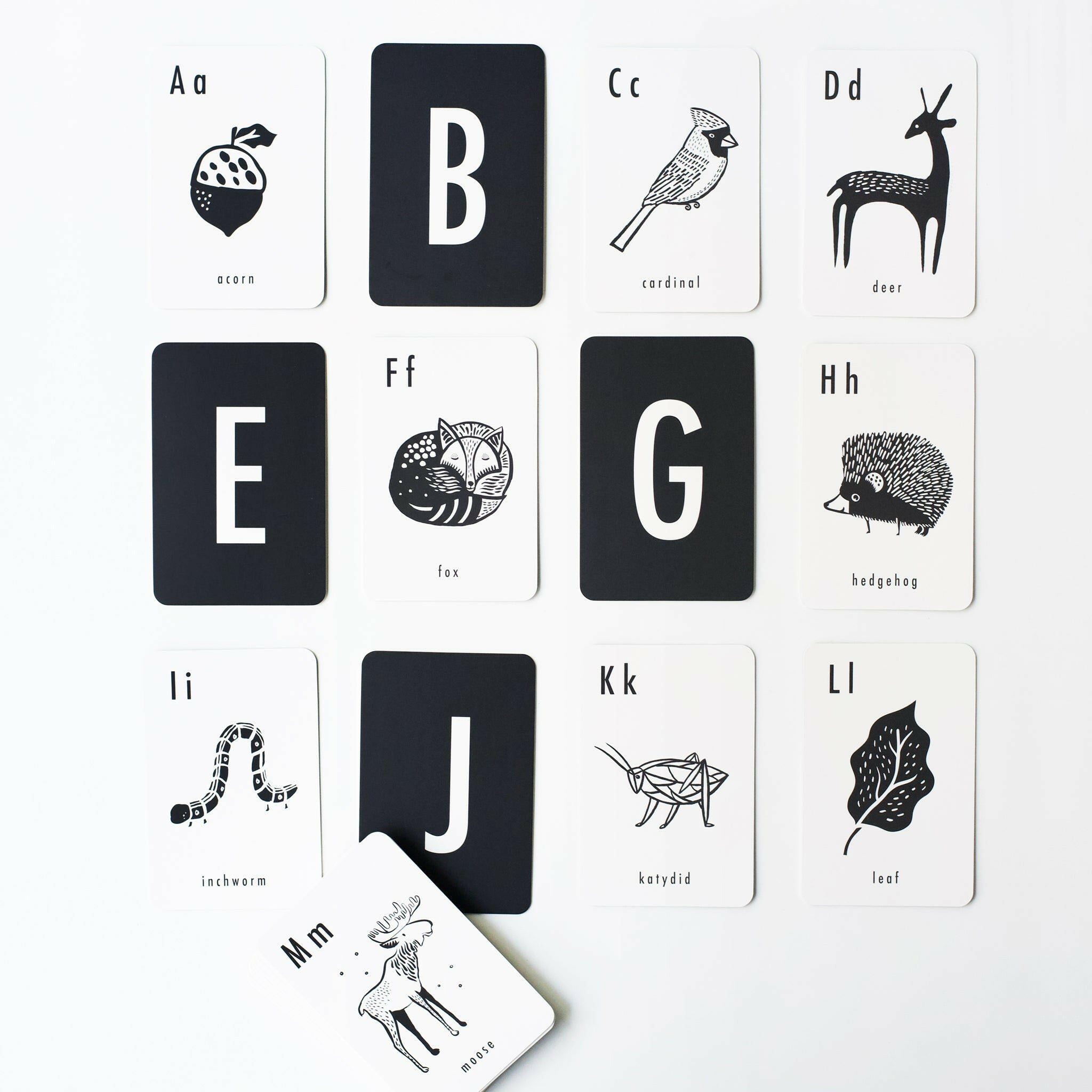 Woodland Alphabet Cards Learning Cards Wee Gallery