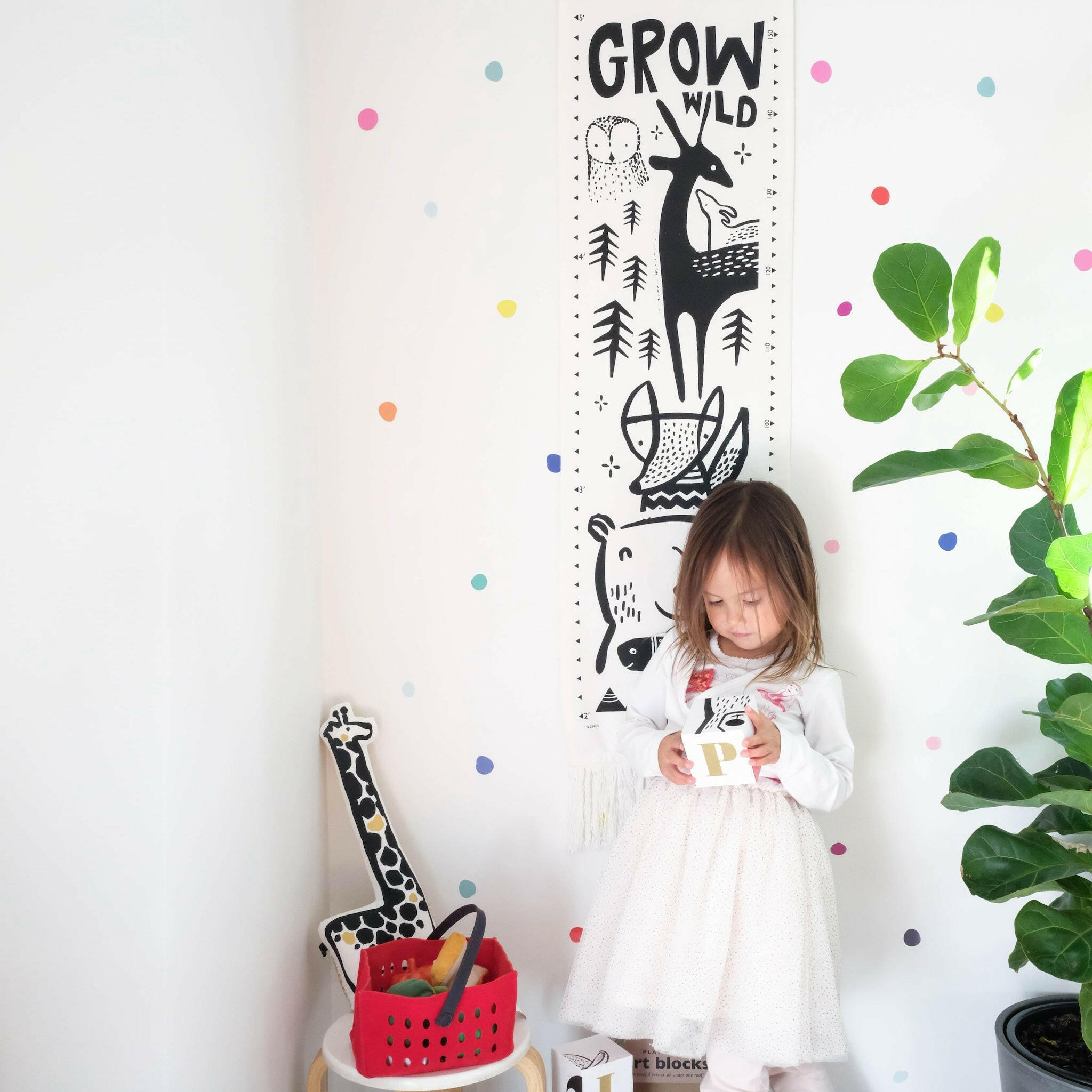 Canvas Growth Chart - Woodland Decor Wee Gallery