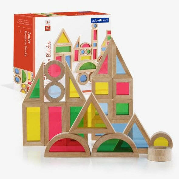 Jr. Rainbow Blocks - 40 pc. set Kids Toys Guidecraft