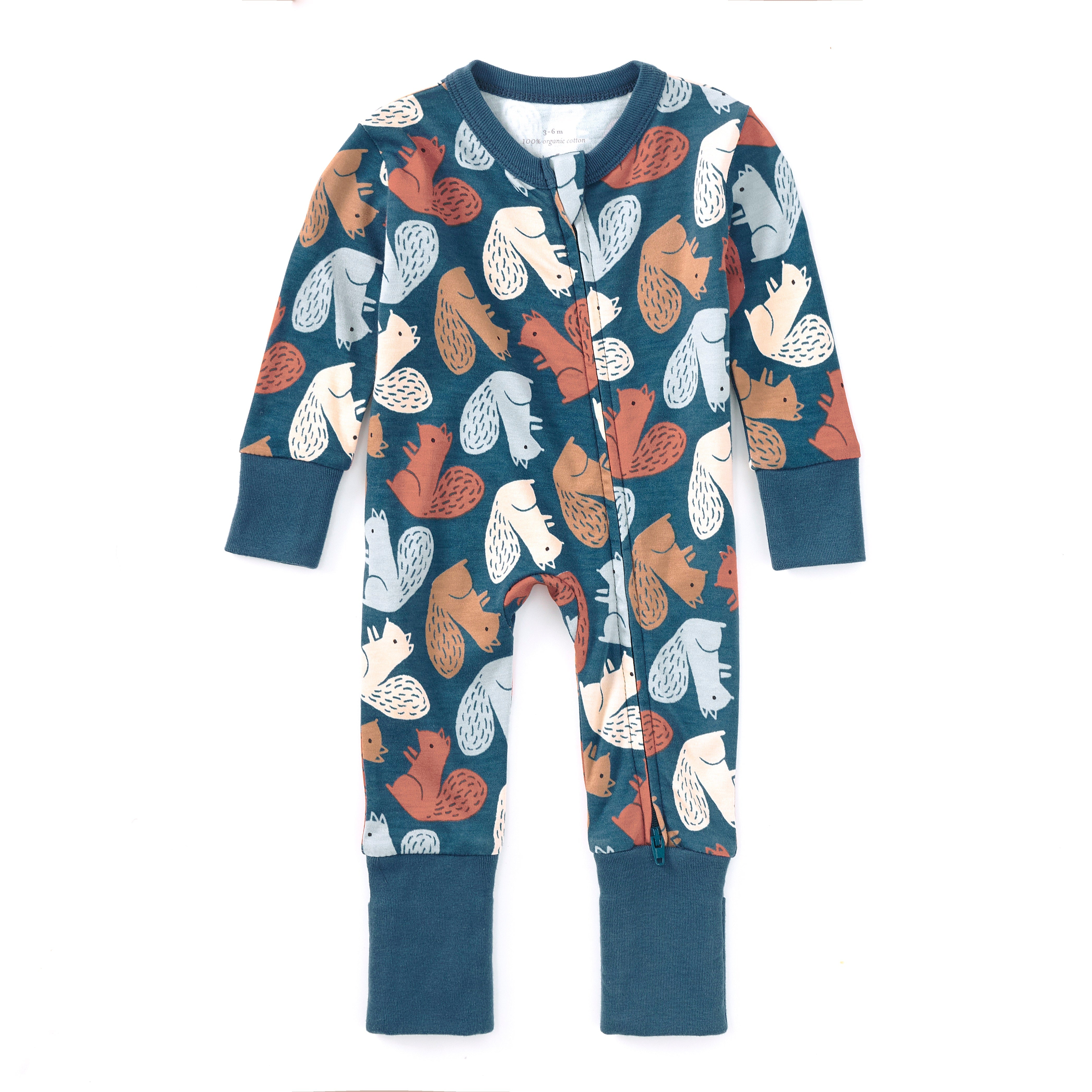 Bamboo Blend Convertible Coverall - Squirrel Scurry