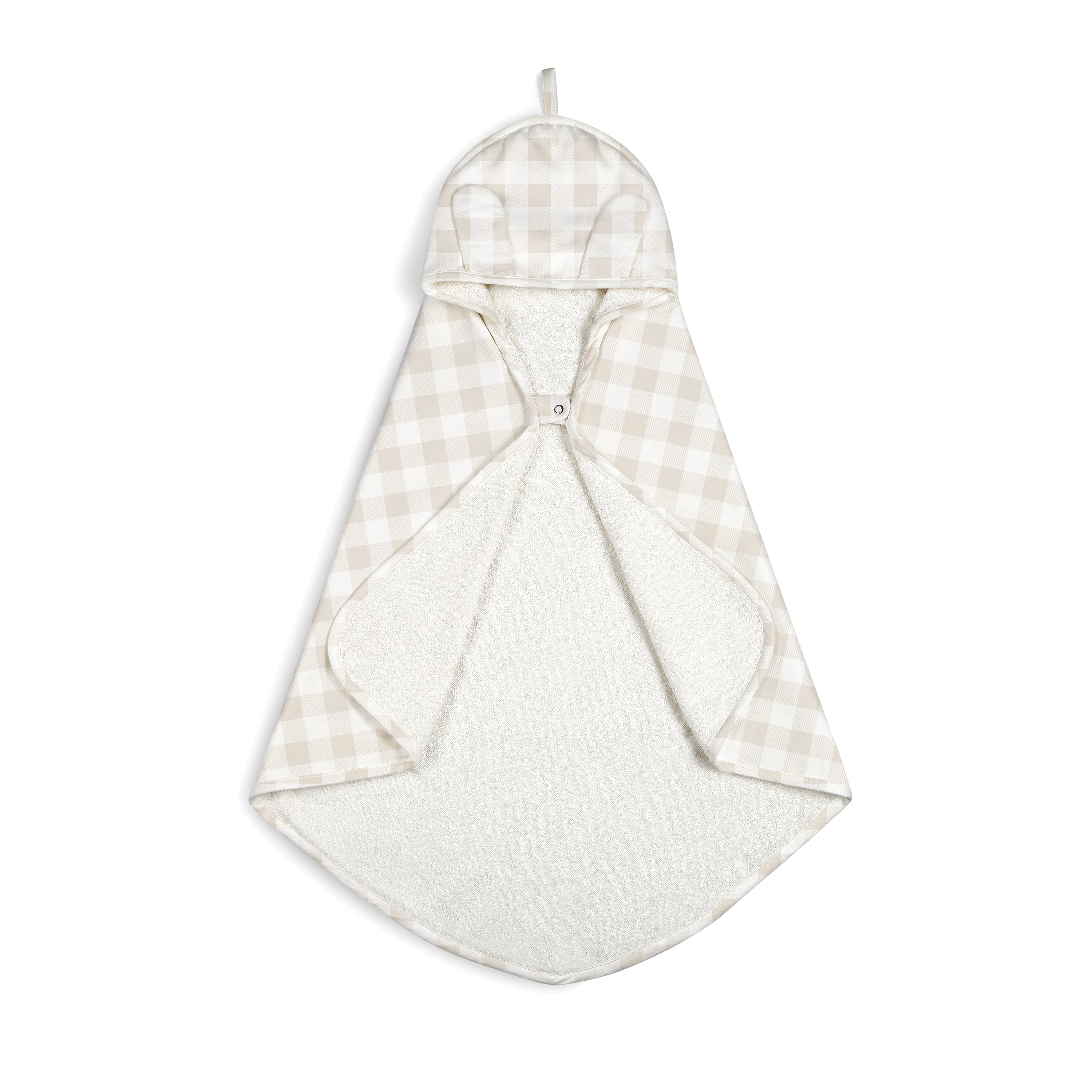 Organic Baby Towel - Plaid Hooded Towel Makemake Organics   