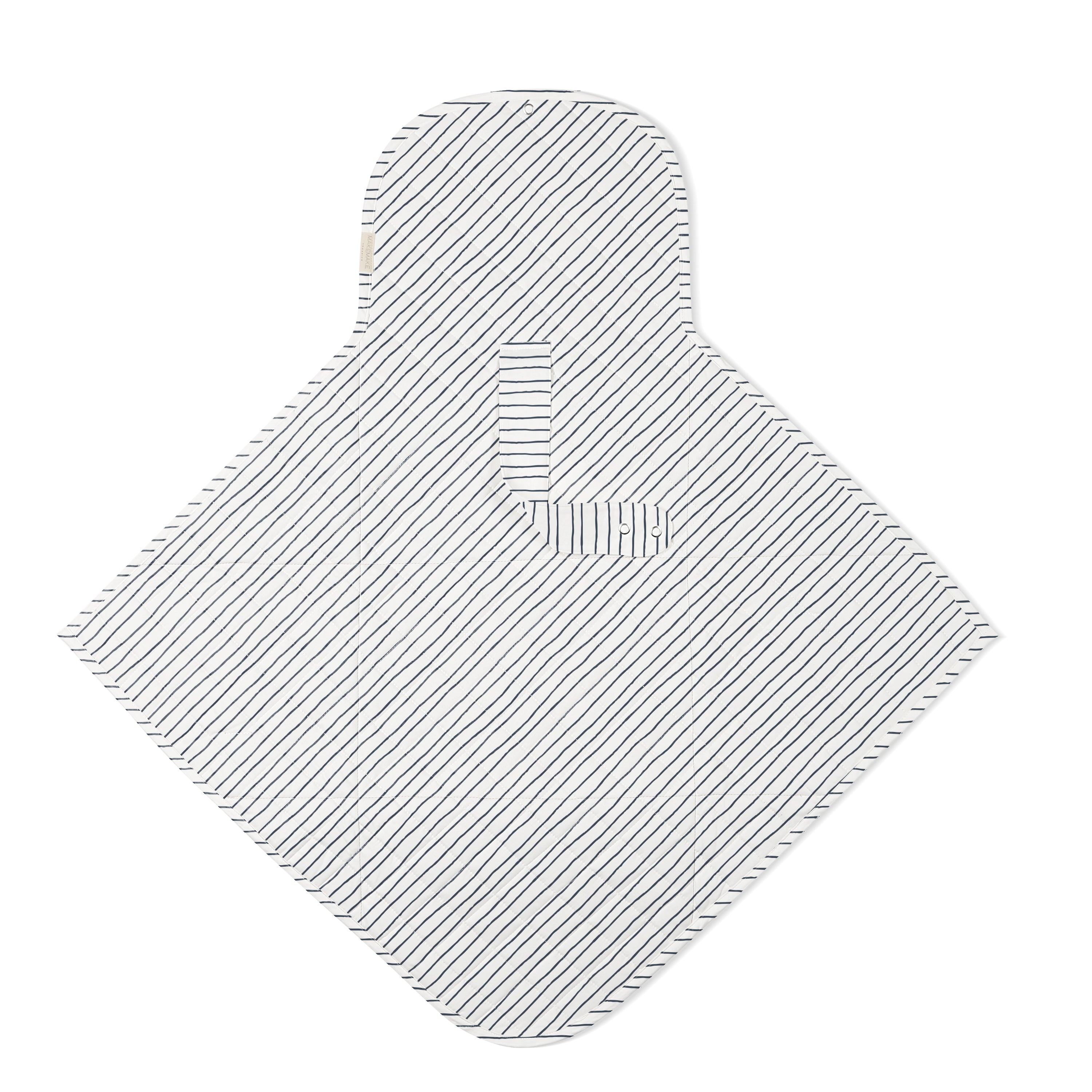 Organic Cotton Portable Changing Mat - Cobi Blue Stripes