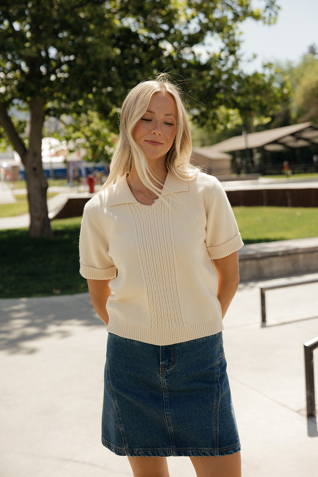 Edwards Cable Knit Blouse