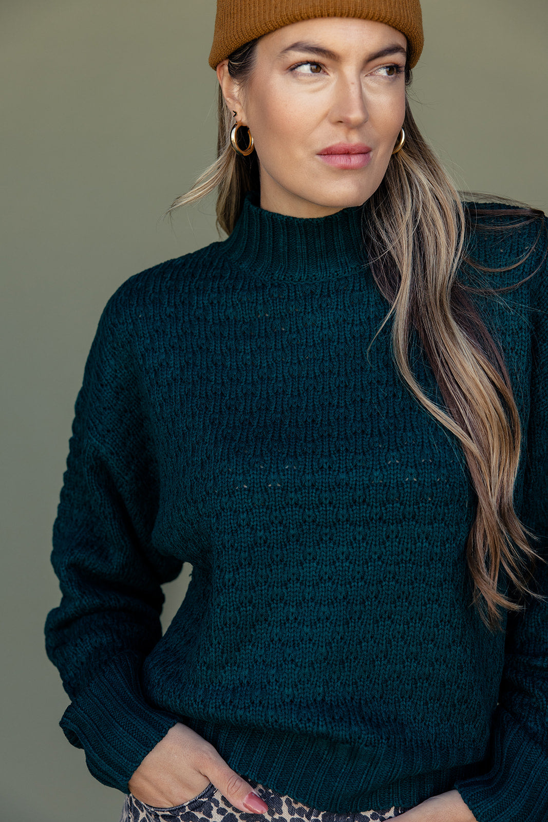 Every Word Mock Neck Sweater